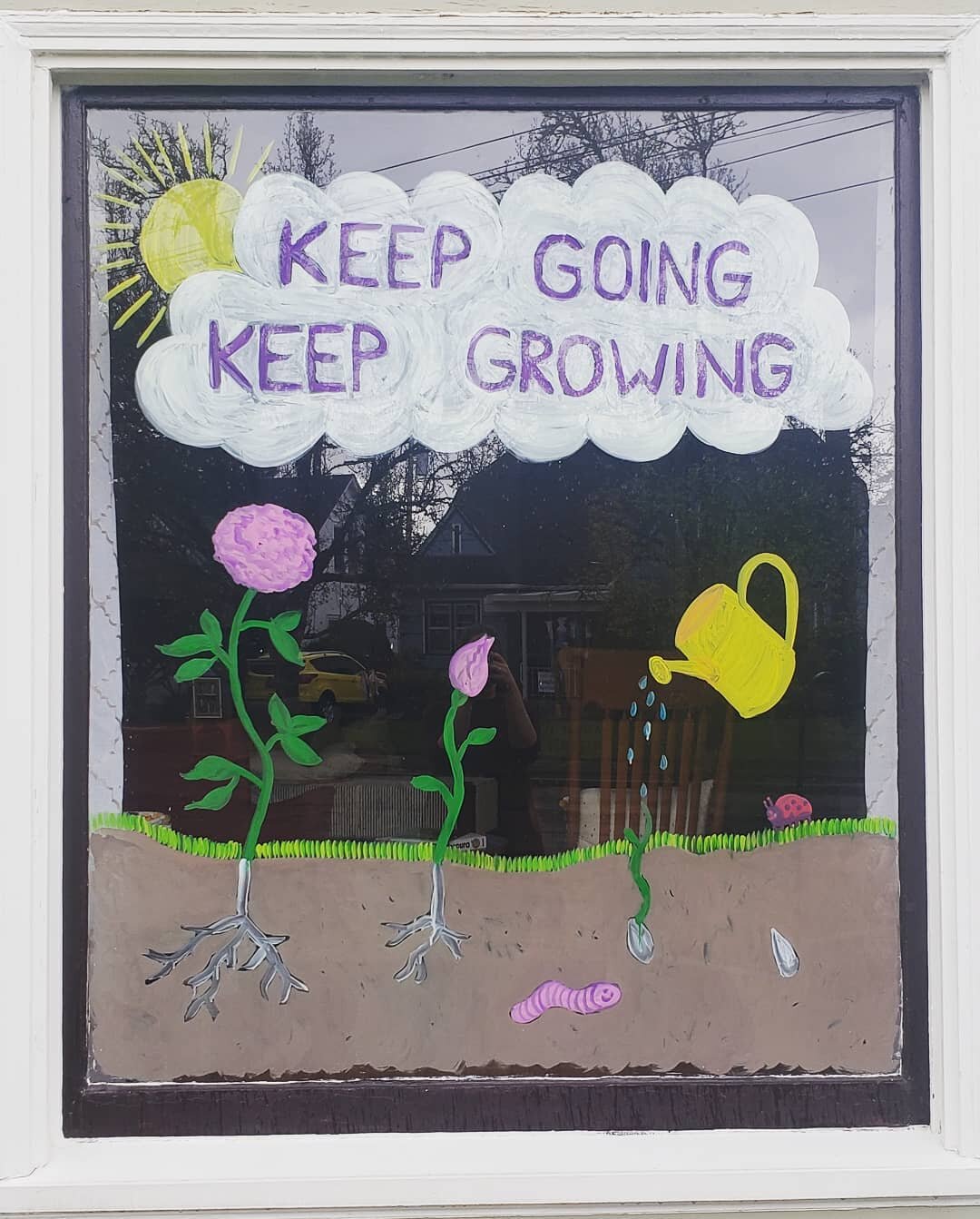 New season, new window mural! 🌰🌱🌻Check my stories to see a time lapse 😊
.
.
#themotleymaker #portlandartist #artteachersofinstagram #artteachersofig #windowpainting #windowpaintings #windowmural #springdecor #springmural #keepgoingkeepgrowing #fl