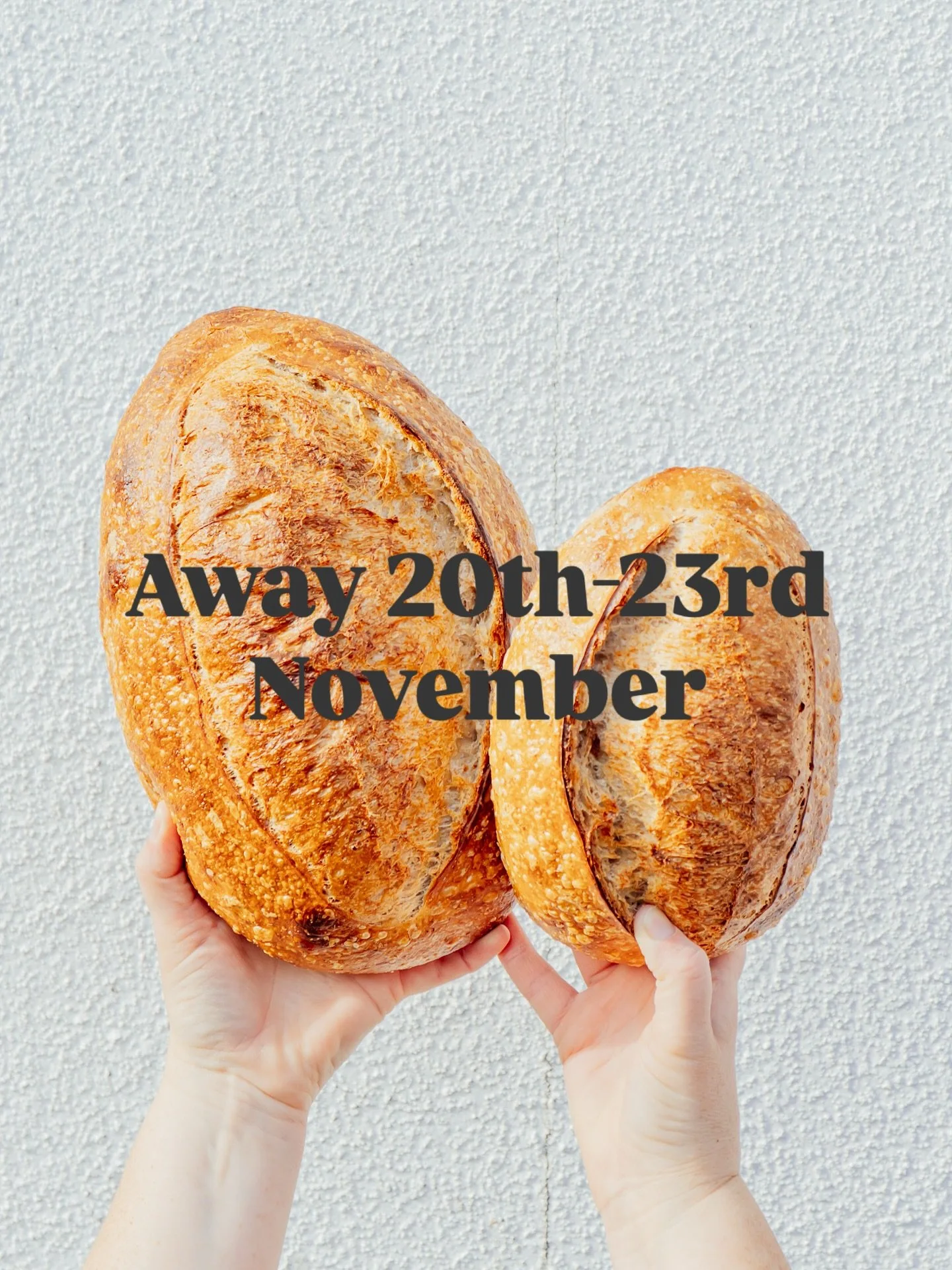 Switching out stainless steel &amp; floury fingers for sunnier skies in a few weeks! First proper holiday since May &amp; with two of my favourite people ☀️🤗 

Grab a loaf or two to see you through from our friends at @thebigeggotaki or @seriouslypi