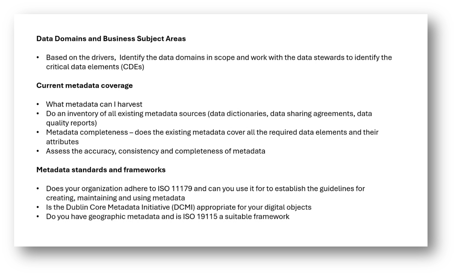 Metadata Drivers for the Organisation Part Two