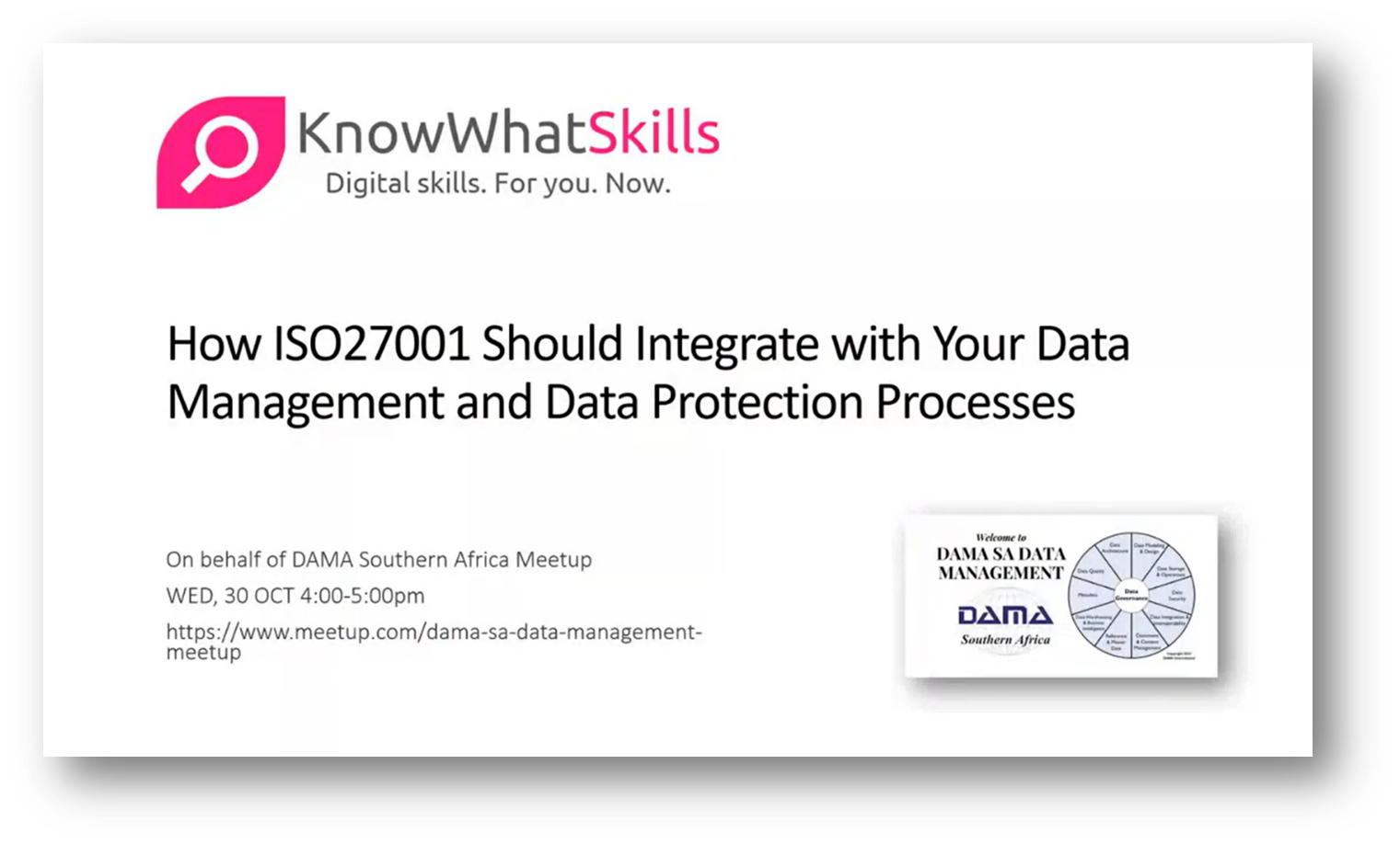 How ISO27001 Should Integrate with Data Management & Data Protection Purposes with Caroline Mouton