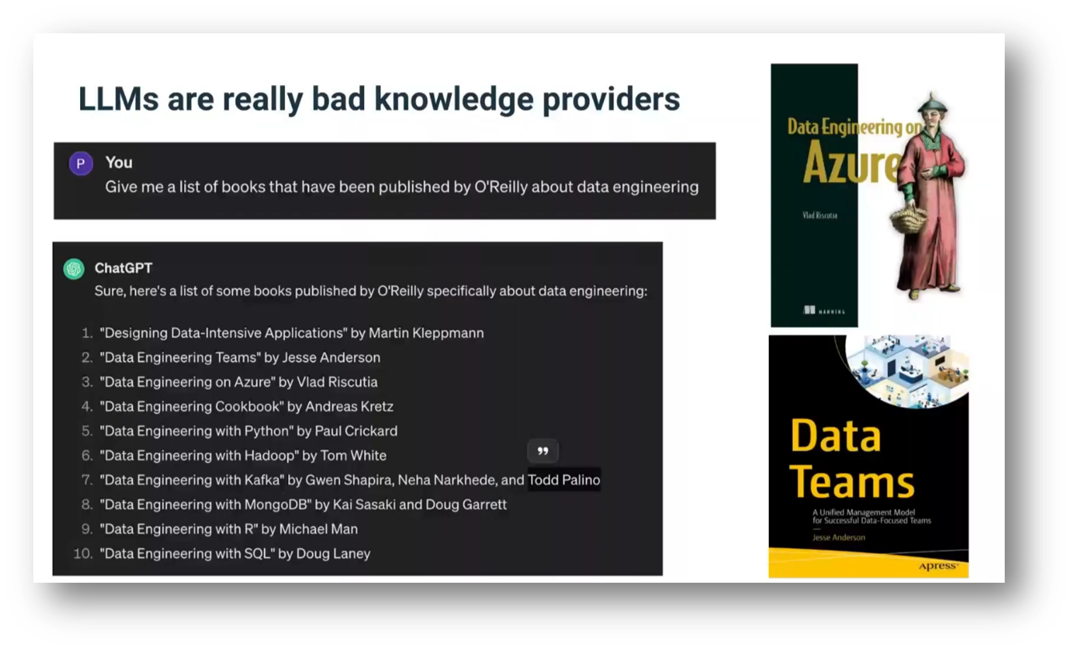 LLMs are Bad at Knowledge Providing