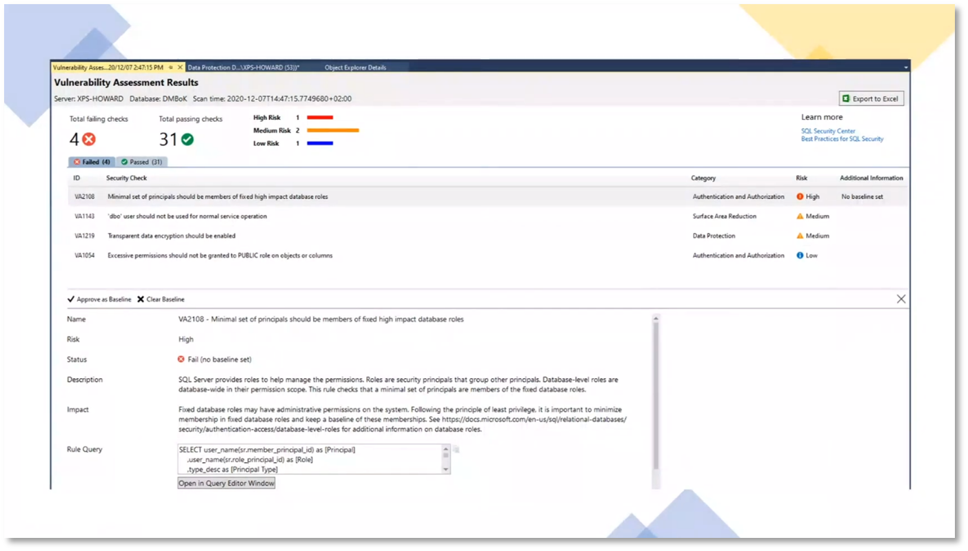 Figure 25 Vulnerability Assessment Results