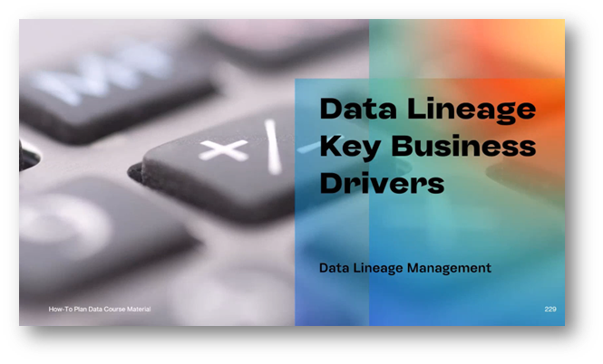 Cover Slide on Data Lineage