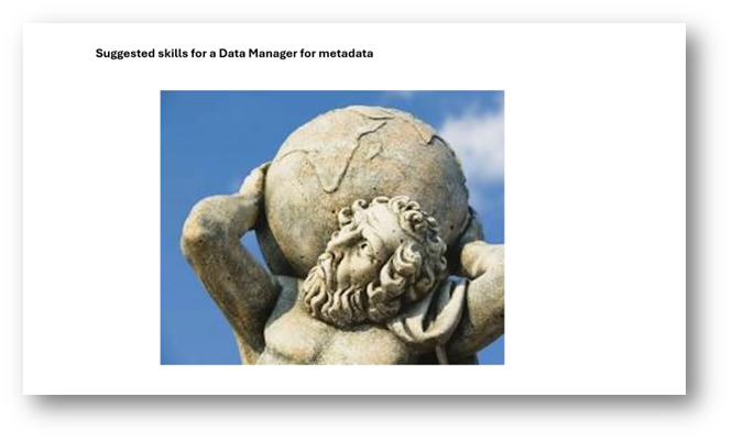 Analogy for Data Managers