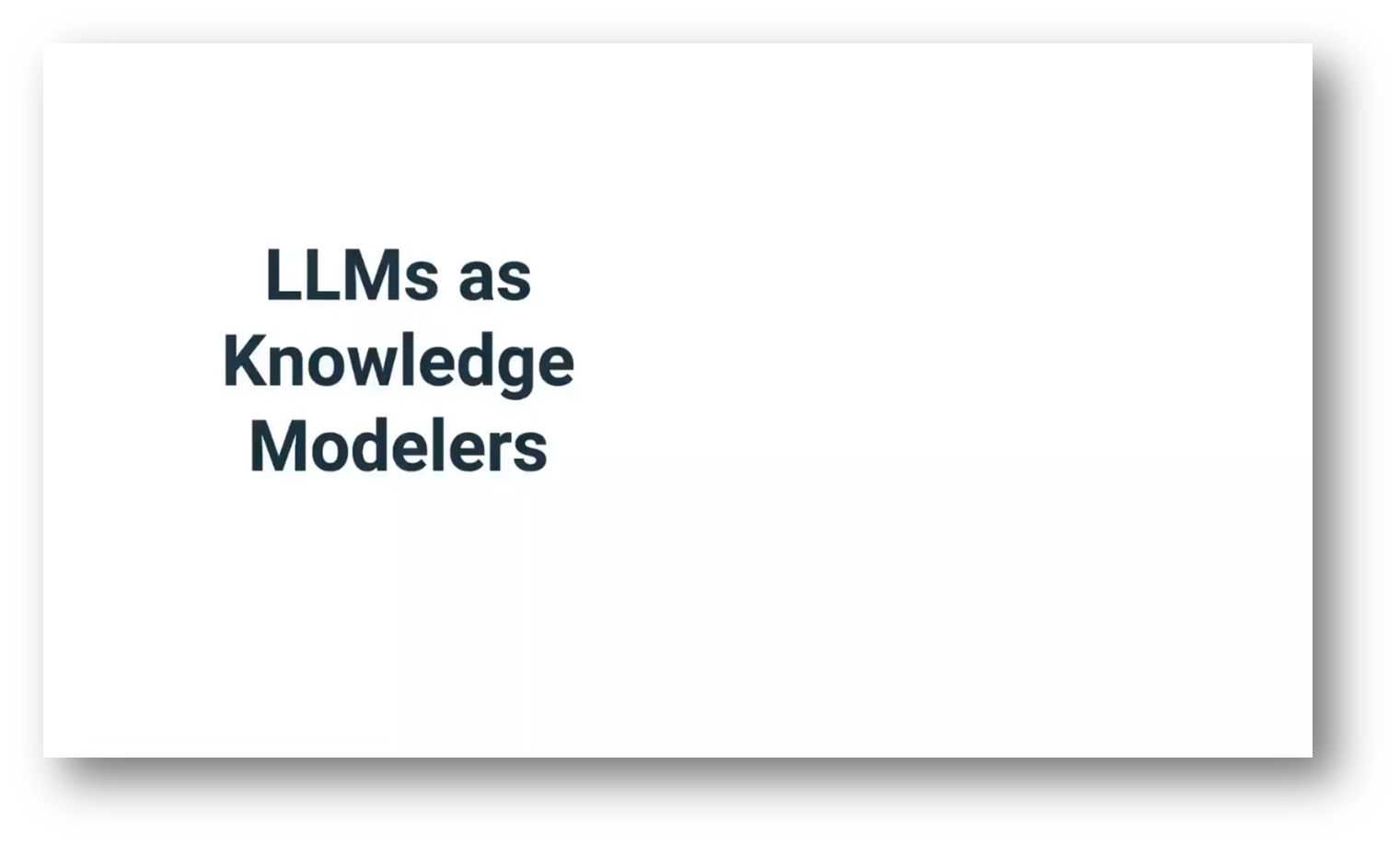 LLMs as Knowledge Modellers