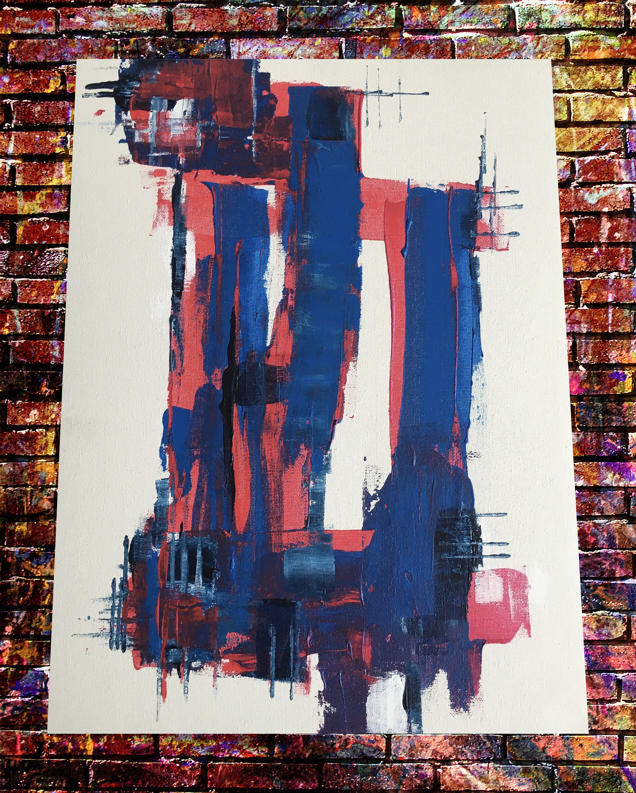 Cosmic Horizon Seven: Abstract acrylic painting on rigid canvas, Limited Edition 1 / 1