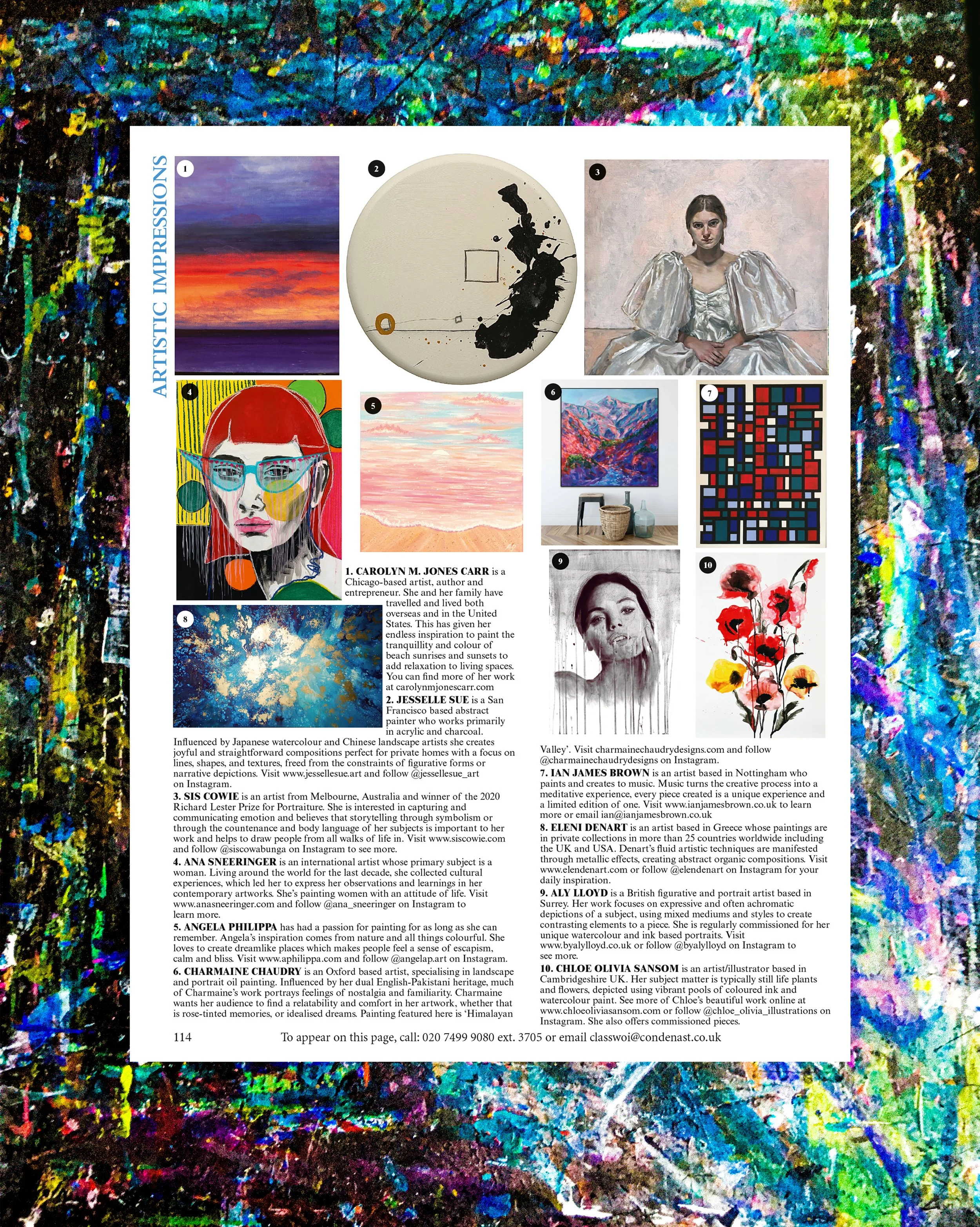 The World Of interiors Jan 2022 page I appear on