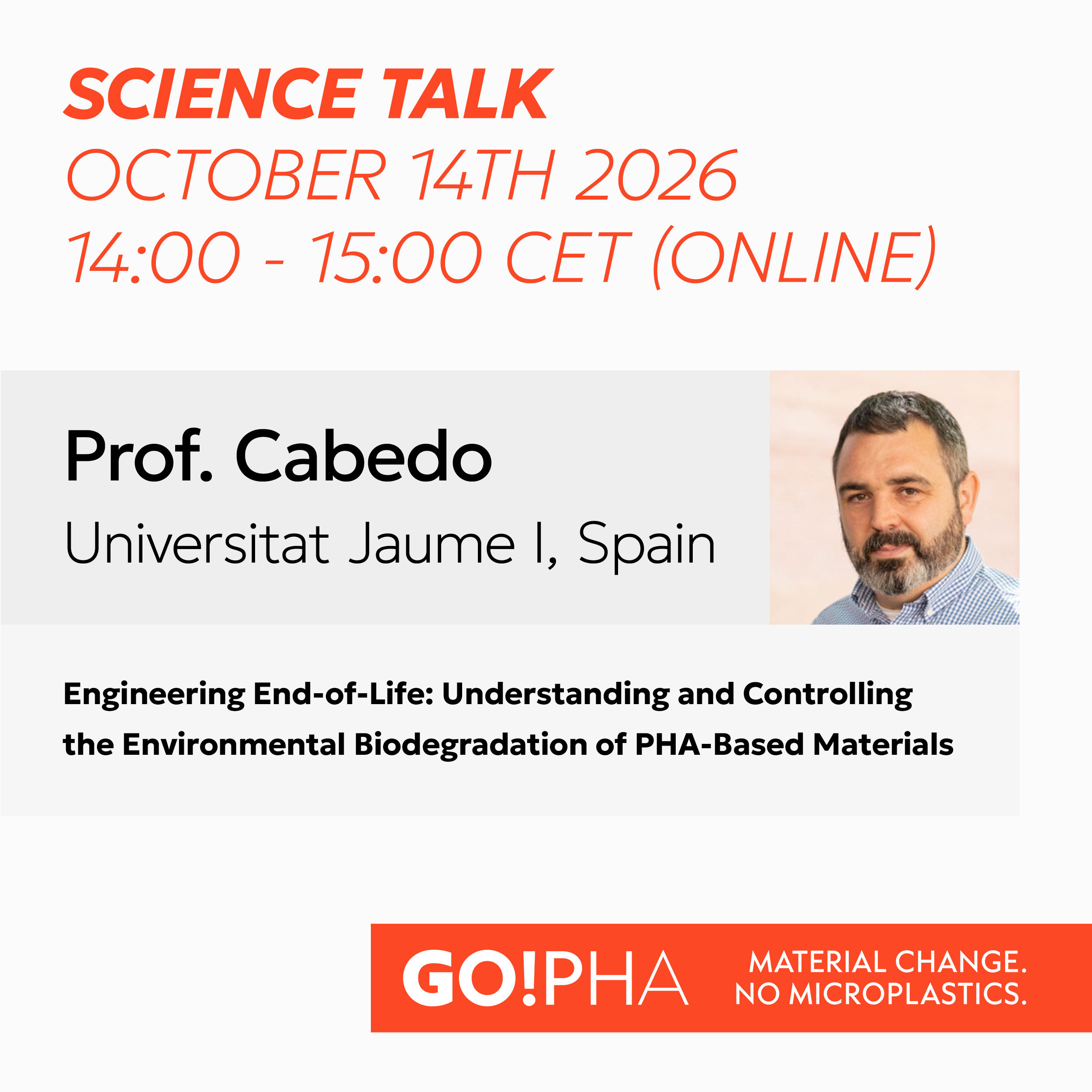 Science Talk // October // Prof. Cabedo