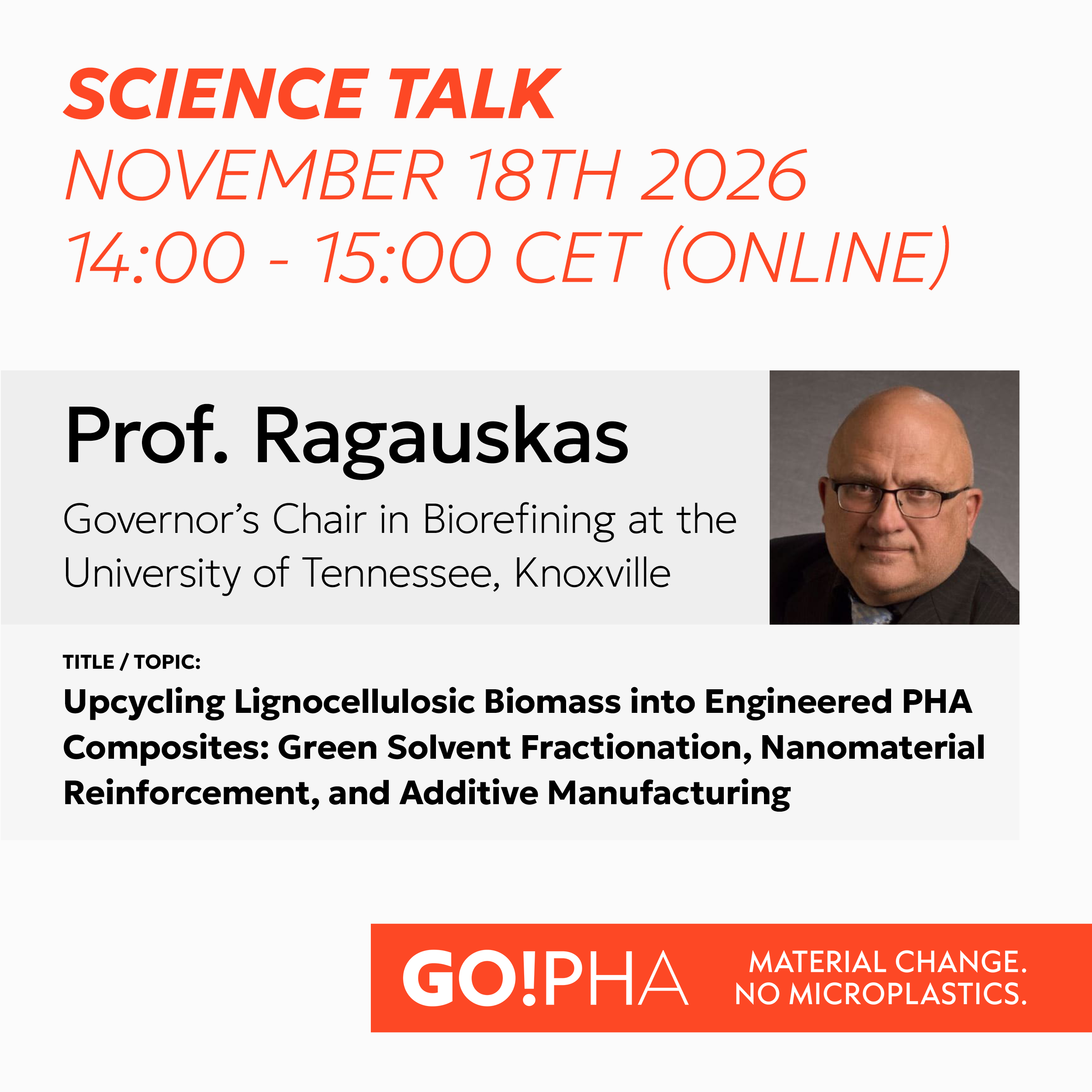 Science Talk // November // Prof. Ragauskas