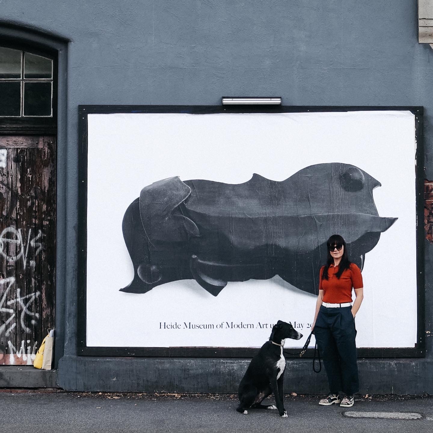  • Tai Snaith in front of Bakehouse Billboard, 2022. Photo by Marie-Luise Skibbe. 