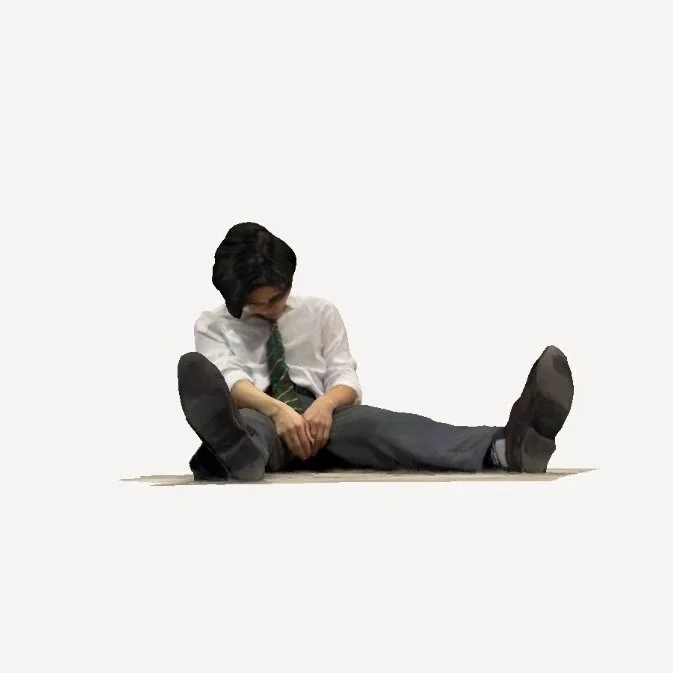 Sleeping Japanese businessman