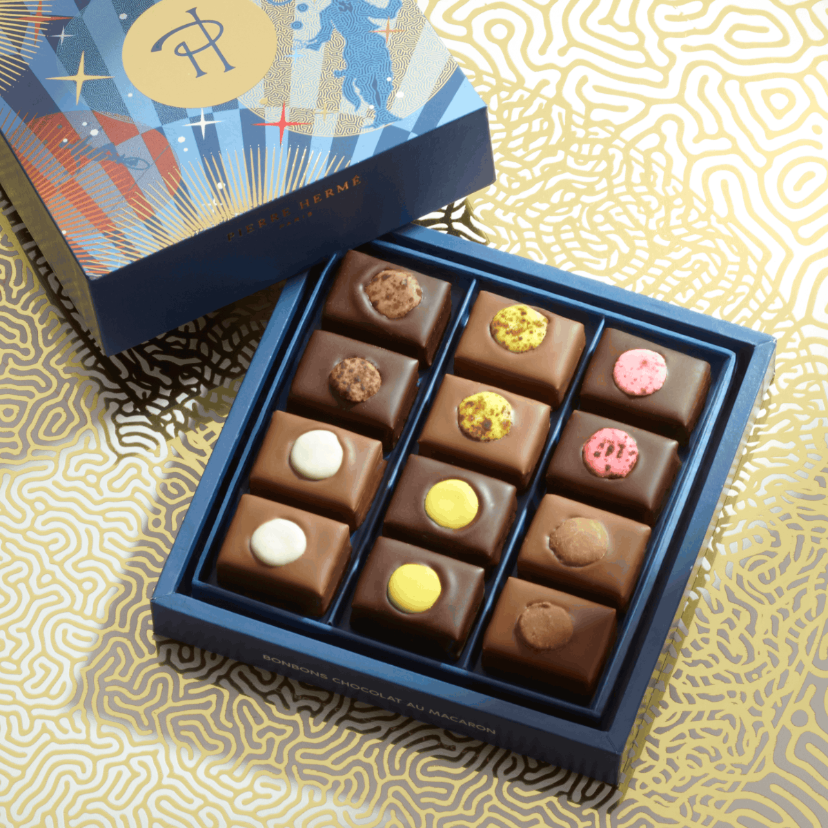 Chocolate Macaron Bonbons 12 Pieces - Pierre Hermé Paris