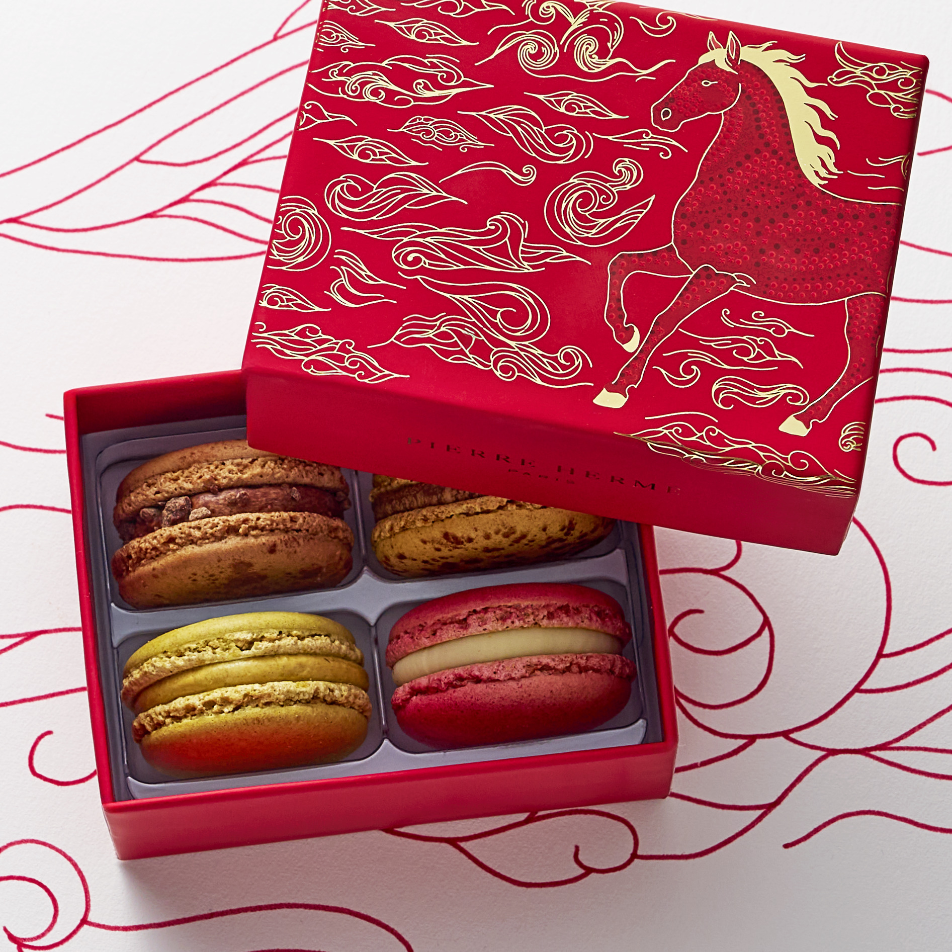 Lunar New Year - 4 macarons