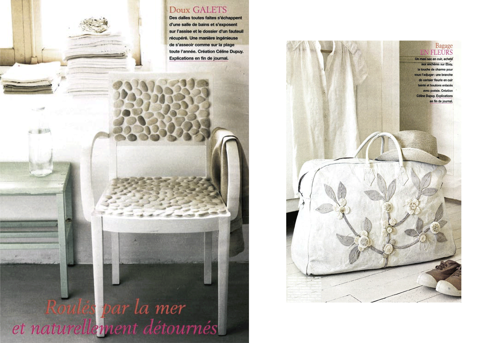 Un sac cousu dans des tissus vintage fleuris - Marie Claire