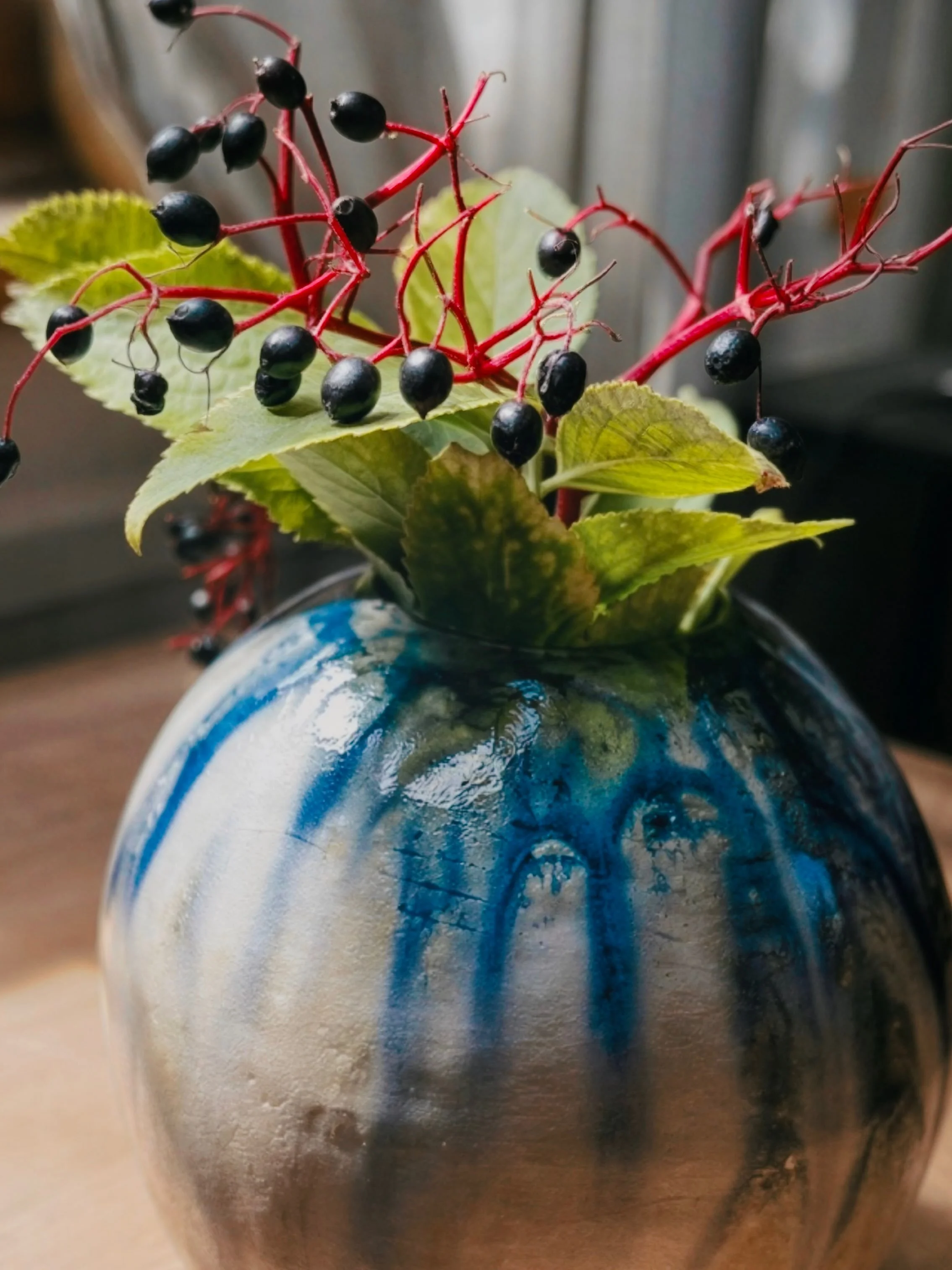 A few favorites from the latest kiln load. 

I love how the cobalt wash worked on the first vase, flowing freely and getting into every crevice. 

The second, a very simple bowl, is just so sweet.  Sometimes things don&rsquo;t need to be anything but