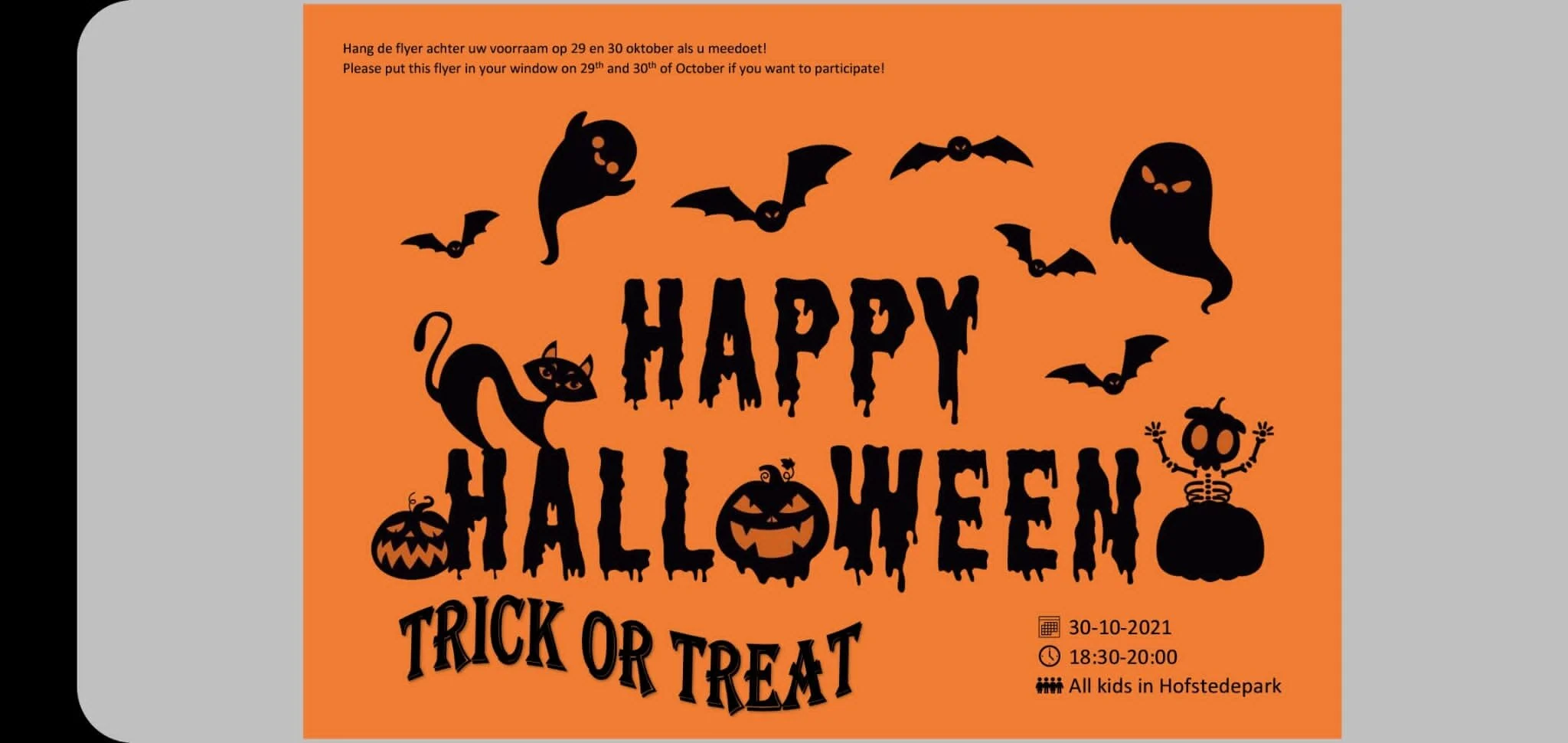 Halloween op 30 oktober