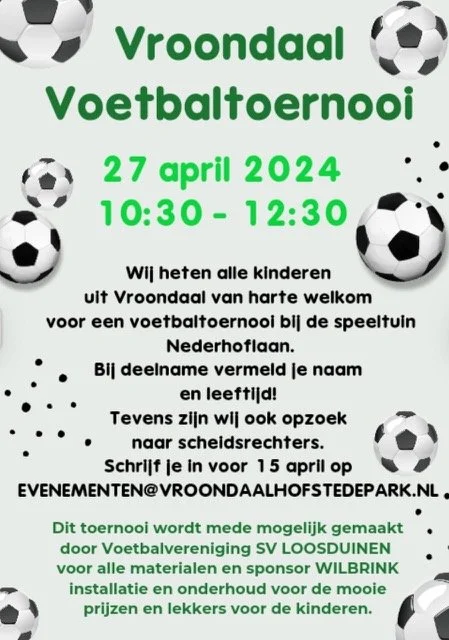 Voetbaltoernooi voor de jongeren