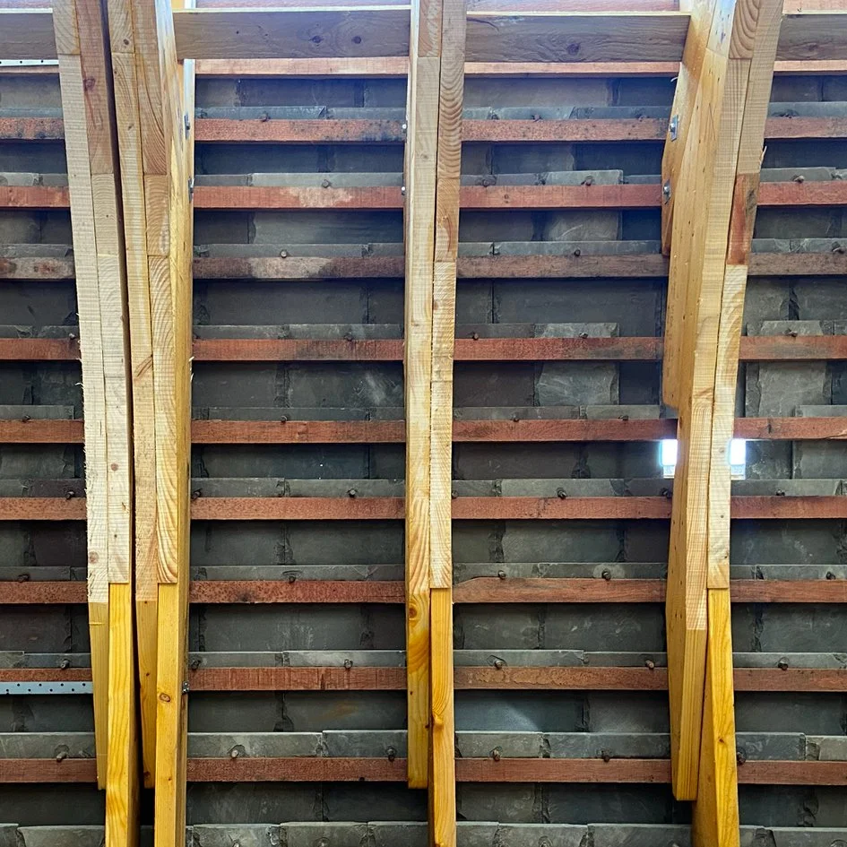 New pegged slate roof at Monimail Mausoleum, Monimail