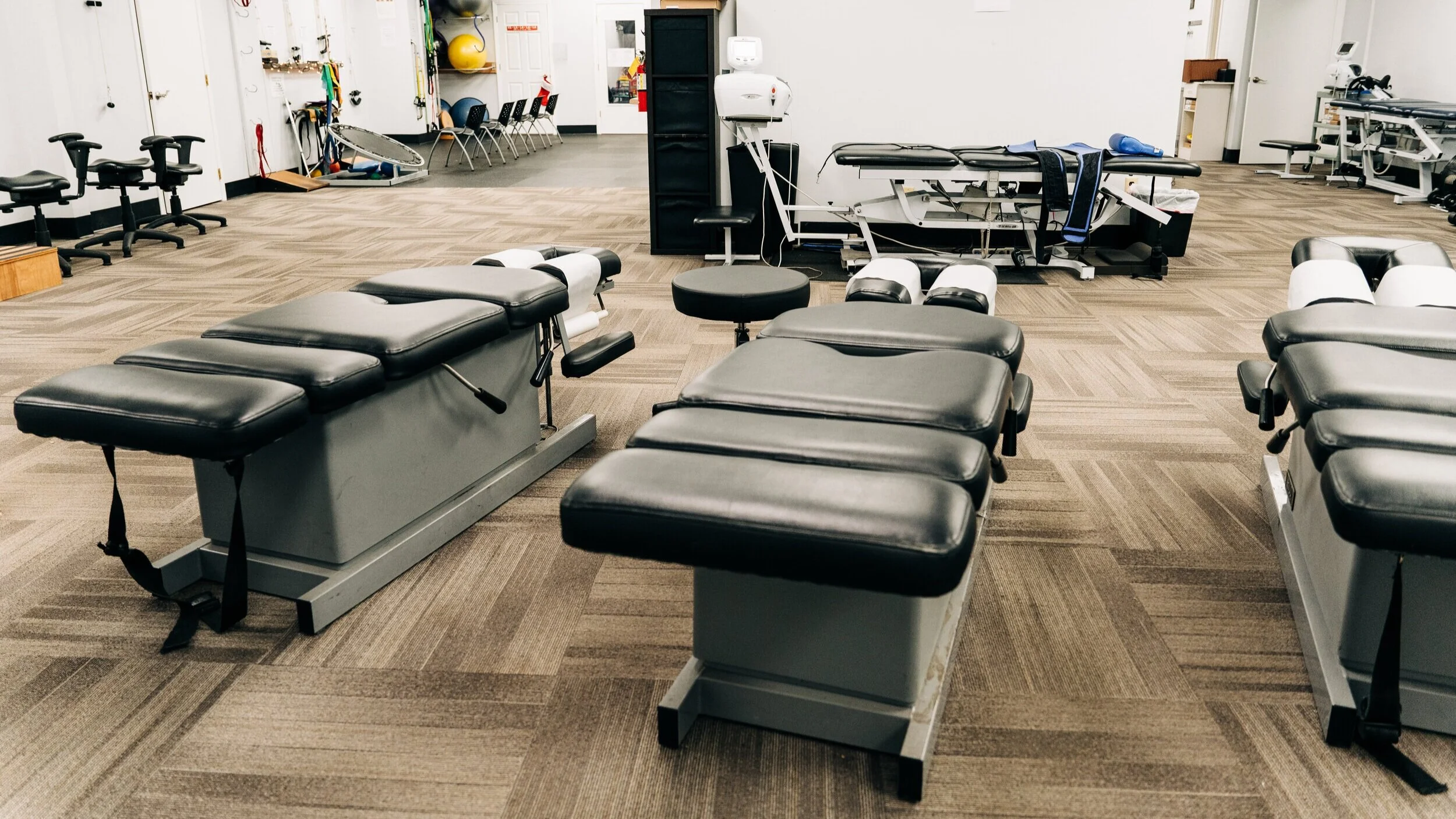 Clean, professional medical spa treatment room with neutral tones at Buckeye Anti-Aging and Aesthetics in Columbus