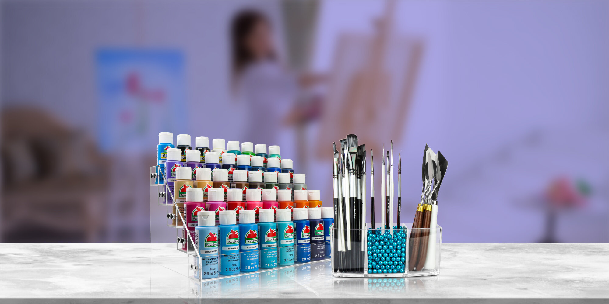JKB Concepts — Acrylic Paint Organizer & Paintbrush Holder