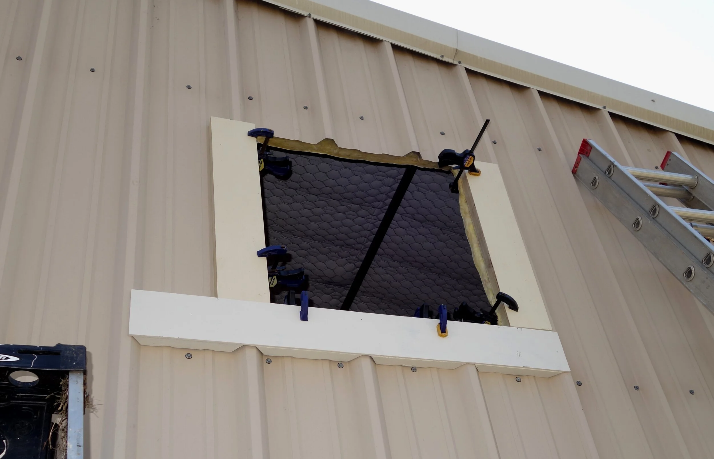 An exhaust fan frame