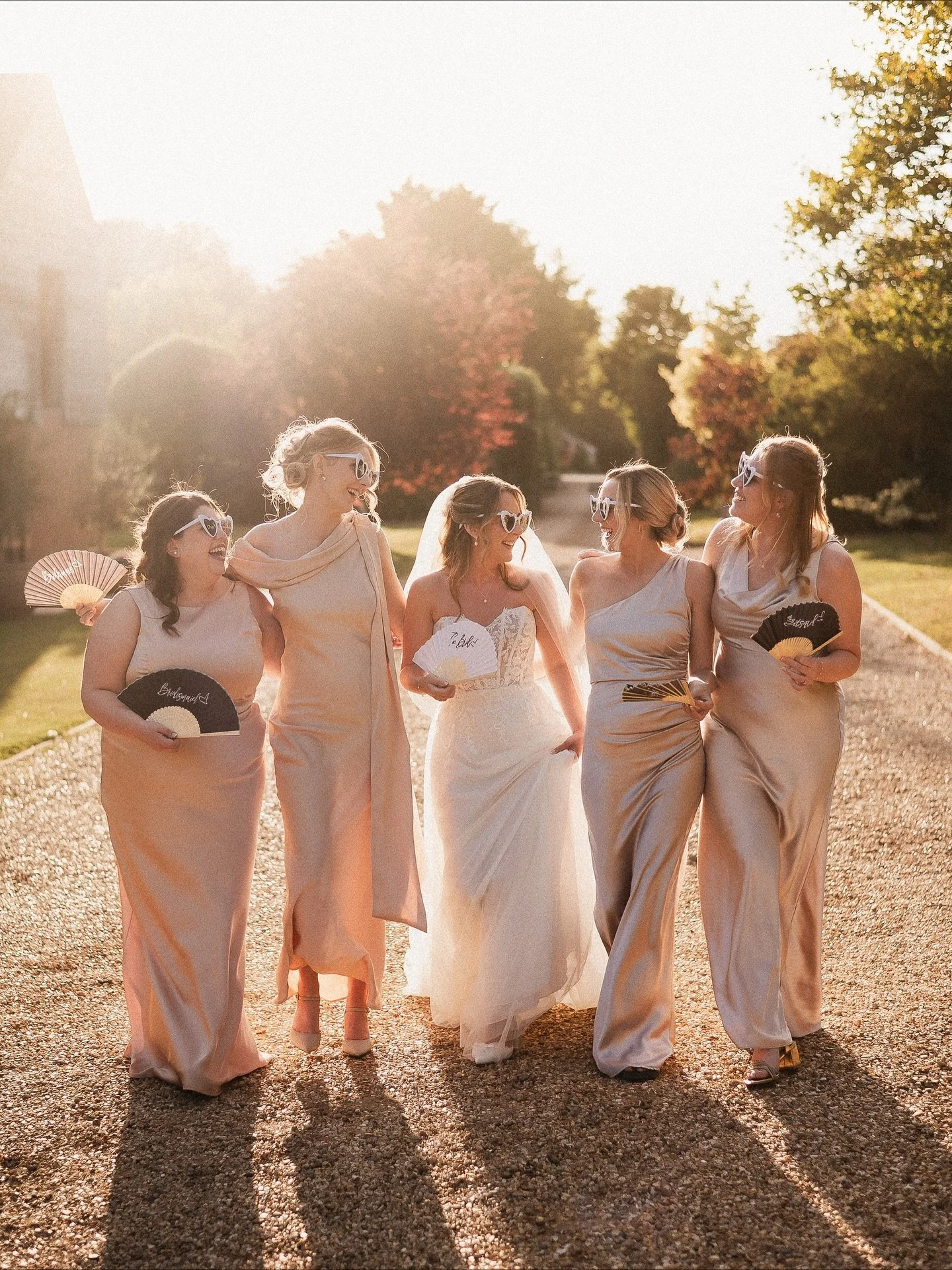 A moment for Louise and her Bridesmaids&hellip;
.
Because that evening sun isn&rsquo;t just for the couple&rsquo;s portraits; it&rsquo;s also a chance to have a bit of fun with your girls before the dance floor starts calling.
.
Content Creator: Madd