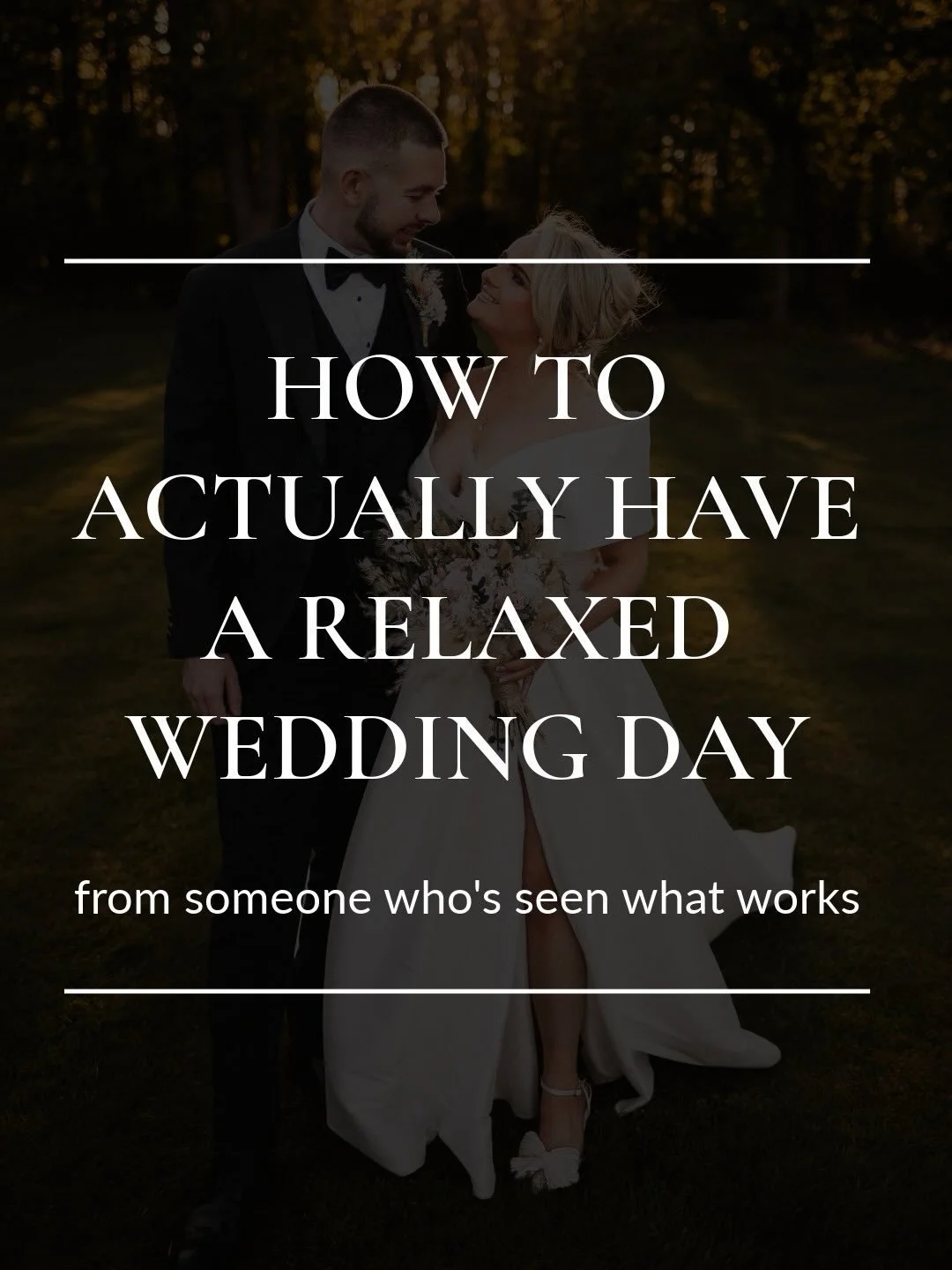 The majority of my couples tell me they want a relaxed wedding day, but that doesn&rsquo;t just happen by accident. It&rsquo;s usually the result of some good decisions, a chilled out couple, and a wedding day that&rsquo;s not run like a military ope