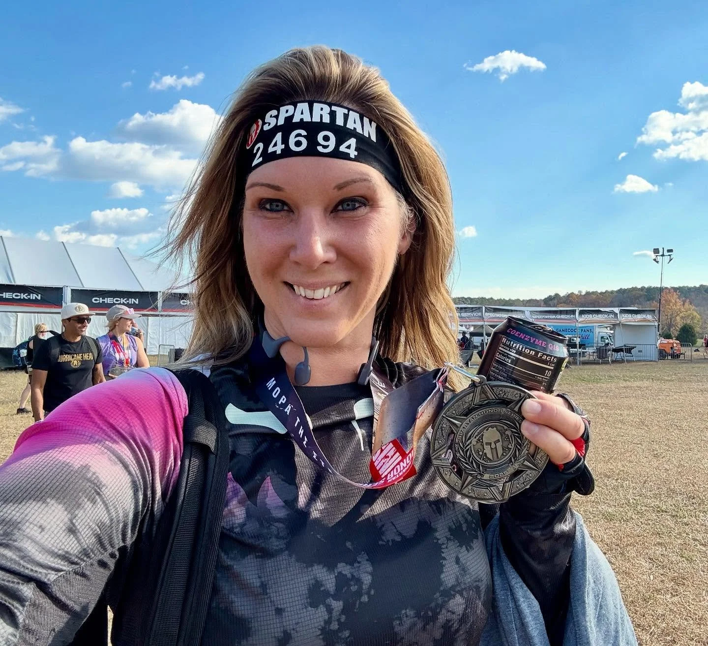Crushed my time from last race! 🏃&zwj;♀️Sad I couldn&rsquo;t run with Orion this Spartan due to his ankle sprain, but it was still a great time!! ☀️ #spartanrace #carolinaspartan