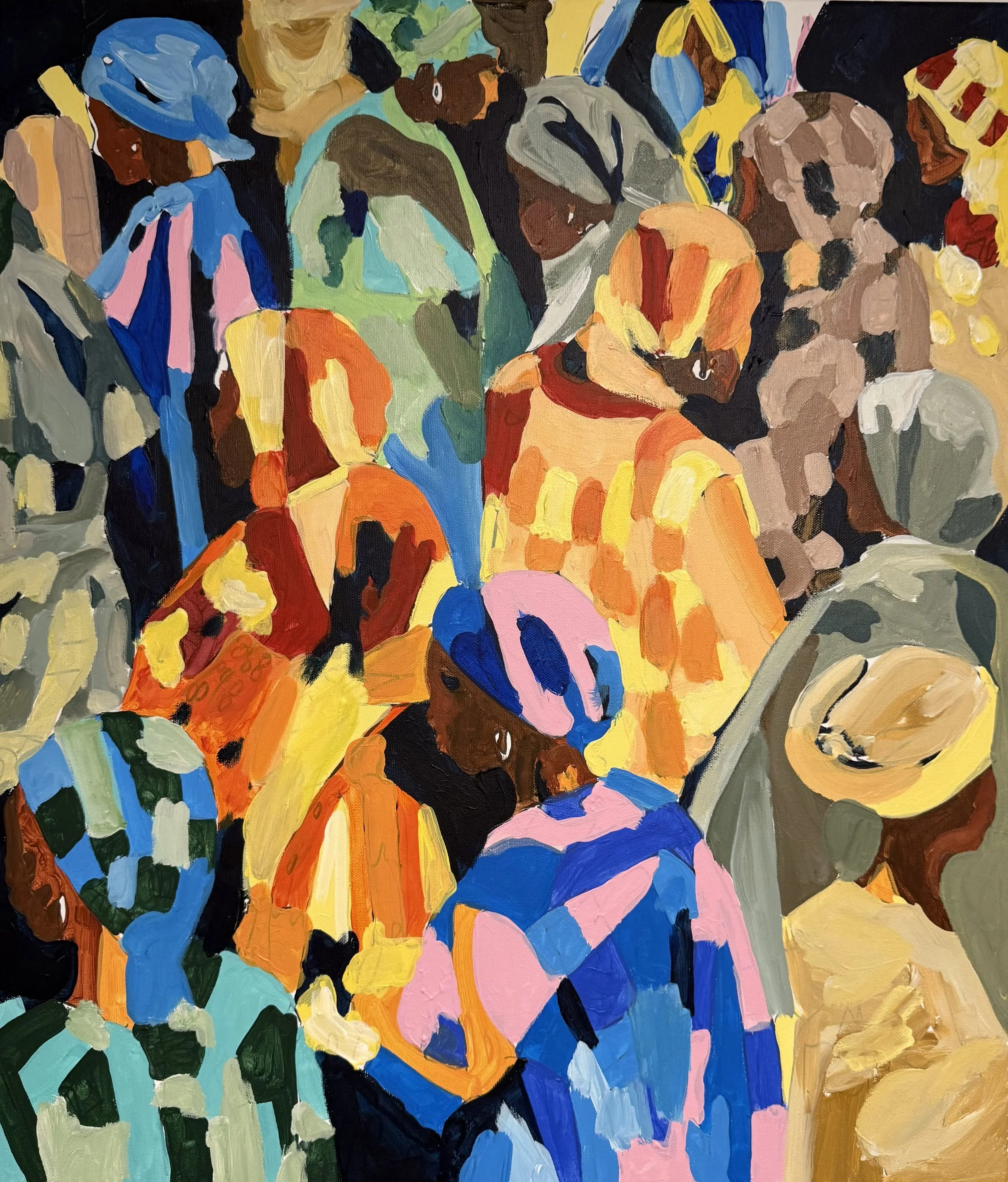 Market Rhythm | 23 x 27in | Acrylic on canvas | 2026