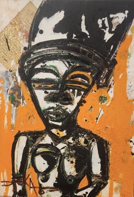 Pkatra | Acrylic on canvas | 27x19" | 2023 | SOLD
