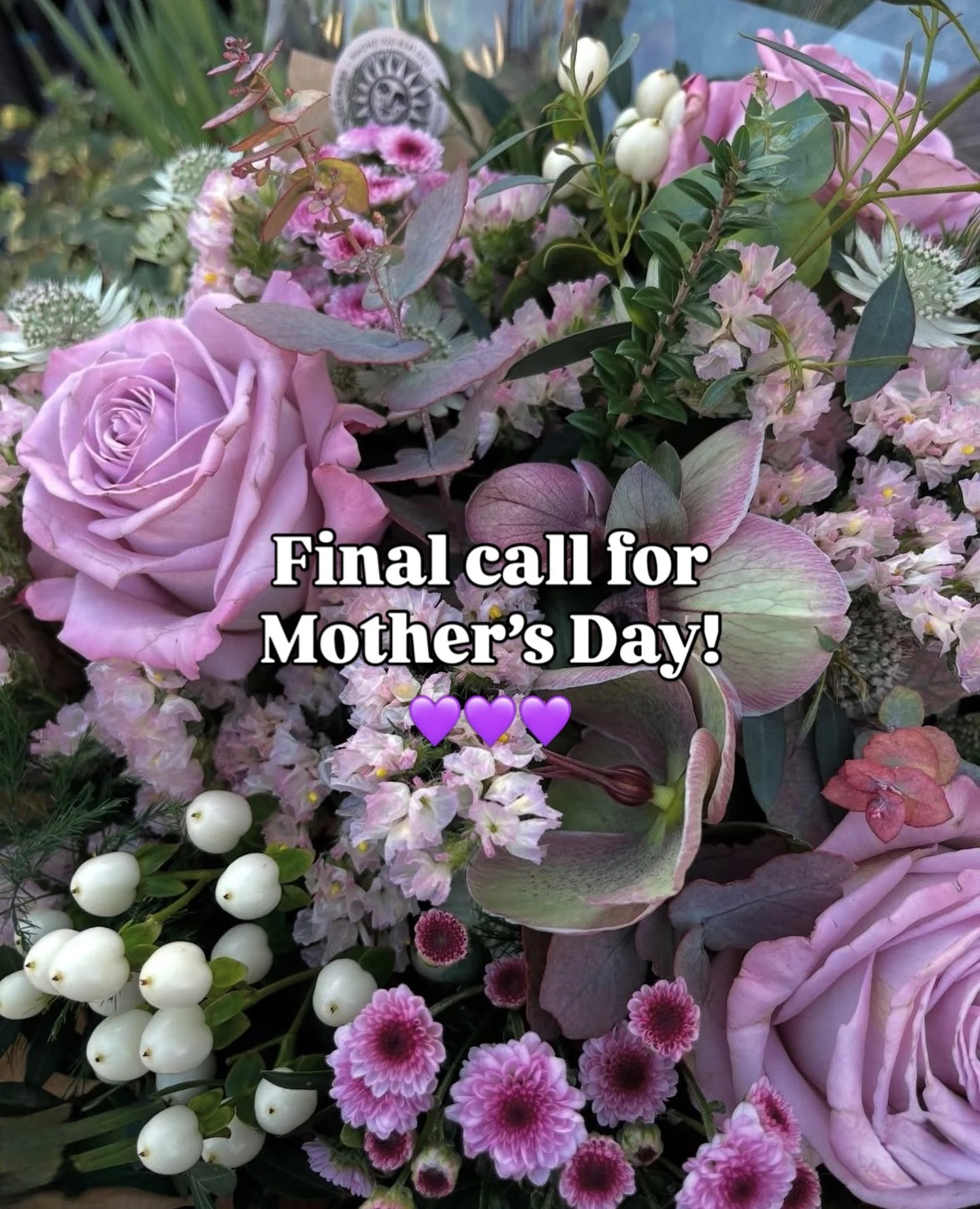 Final call for Mother&rsquo;s Day! (it&rsquo;s this weekend!) 💘

We have several stunning hand-tied arrangements to choose from, to suit all budgets, and all guaranteed to make mum feel like one in a million 🌟 

Pre-order online and your beautifull