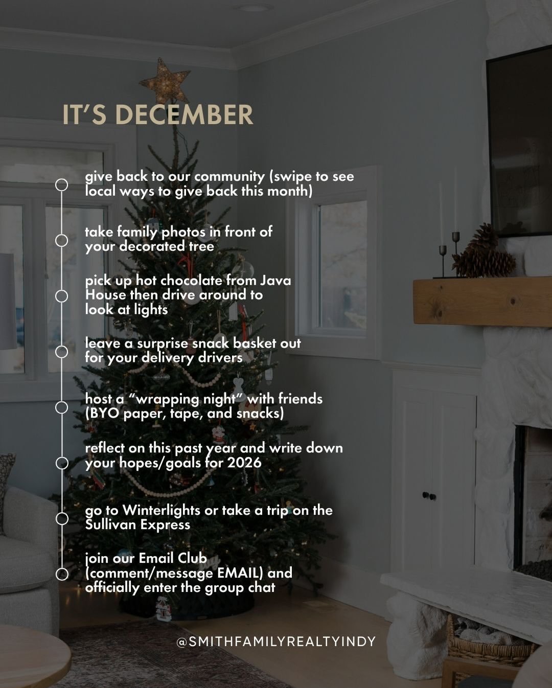 It&rsquo;s the final month of the year, and it&rsquo;s a busy one🎄✨

Here&rsquo;s a list of things to do that will help you slow down and savor the season (be sure to swipe to the second slide for our favorite ways to give back right here in Central