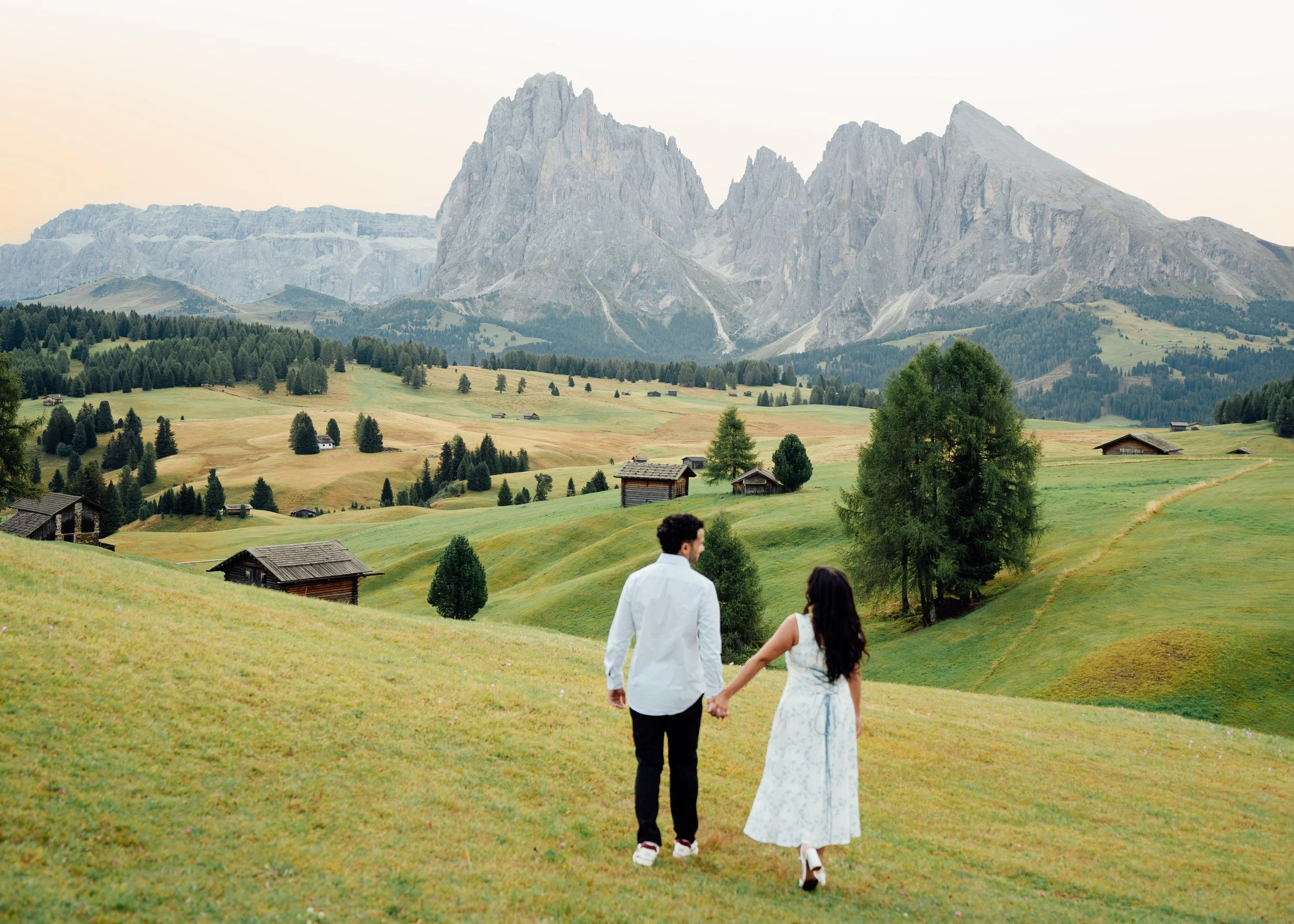 Engagement in Alpe di Siusi, Dolomites