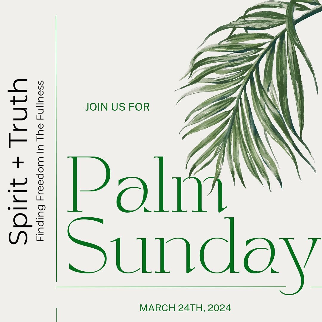 Happy Palm Sunday🌿 Join us for church this morning!
.
10am
320 W. Trilby