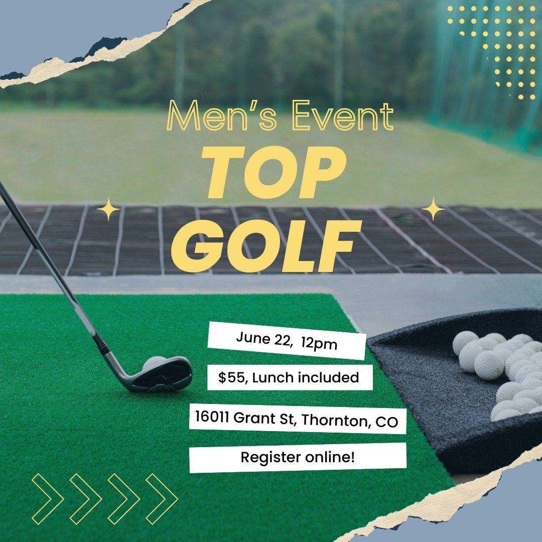 We're thrilled to announce our Men's Golf Event! ⛳️ Join us on June 22nd at 12pm for a day of golf games and connection with fellow Spirit and Truth men. All skill levels are welcome - whether you're a pro or a beginner. $55 includes clubs, games, an