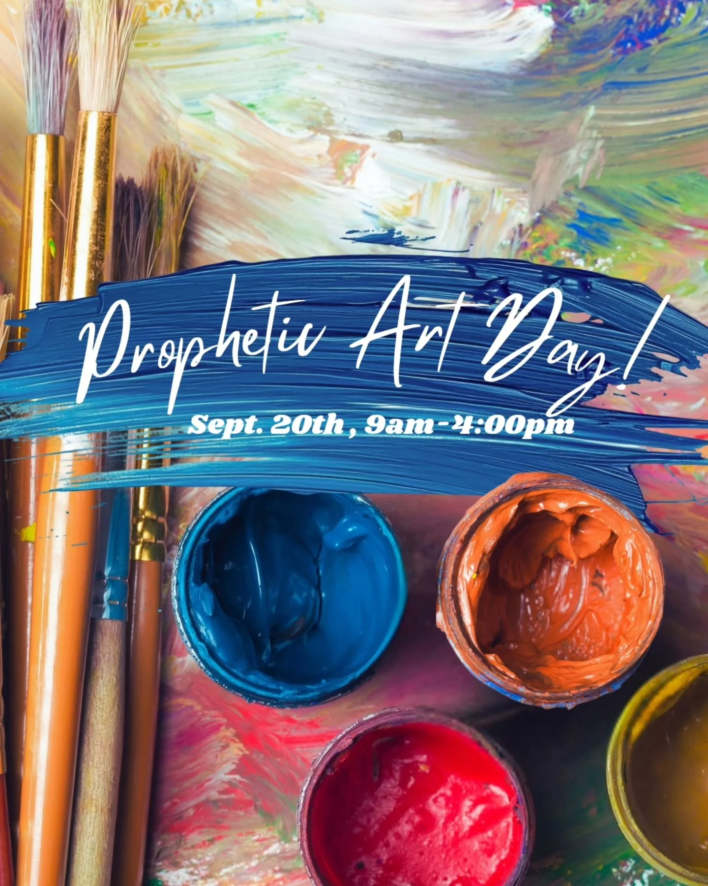 🎨✨ Prophetic Art Day at Spirit + Truth ✨🎨

Join us on Friday, September 20th | 9 AM &ndash; 4 PM for a day of worship through creativity!

This is more than just making art &mdash; it&rsquo;s an opportunity to listen to God&rsquo;s heart, create pi