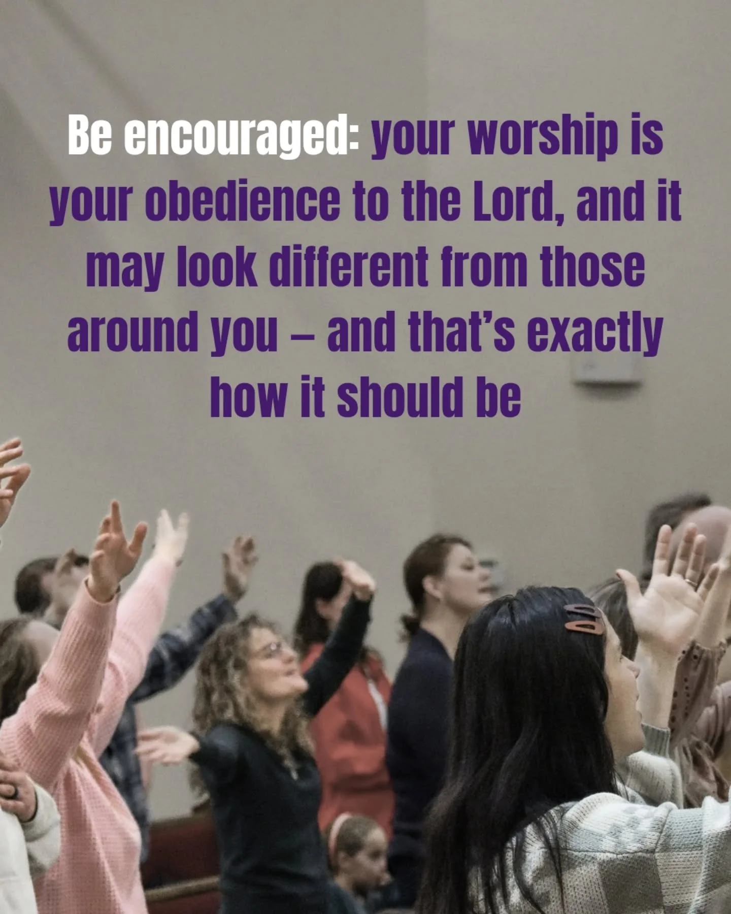 🙌 Obedience is worship.

It won&rsquo;t always look the same for everyone &mdash; and that&rsquo;s the beauty of it. For some, it&rsquo;s leading a Bible study. For others, it&rsquo;s raising kids in the faith, serving behind the scenes, or even lea
