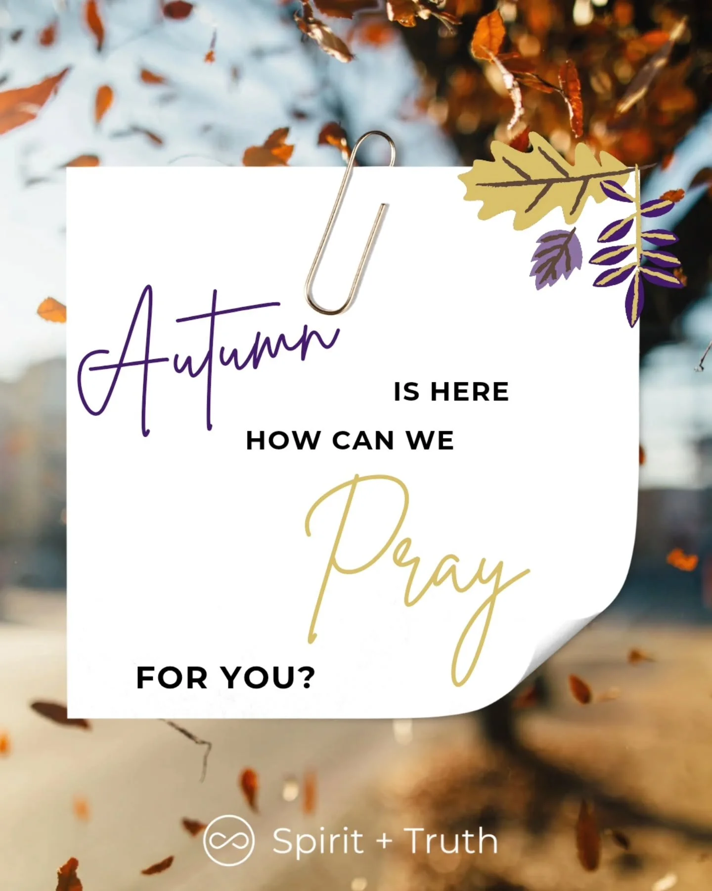 🍂✨ October is here &mdash; and with it comes Autumn!

Just like the leaves change with the season, sometimes our hearts and spiritual lives shift too. 🍁

Maybe you&rsquo;re walking through a transition.
Maybe the end-of-year blues or anxieties are 