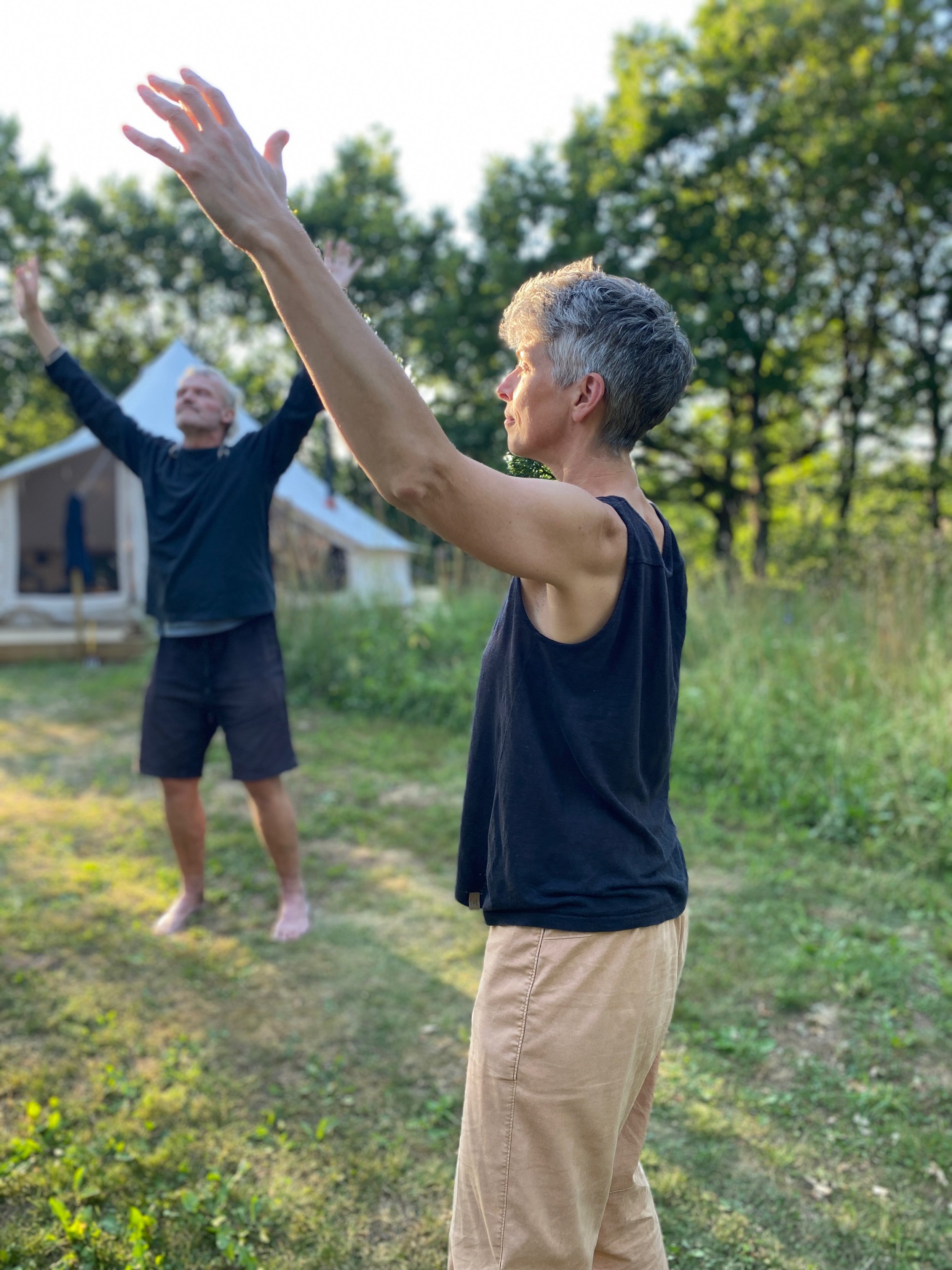We just had a very special retreat here. Half the group were long term Triratna practitioners and half were committed to Tibetan Buddhist practice. We practiced qigong and the brahma viharas together first thing, then we all did our own practice in s