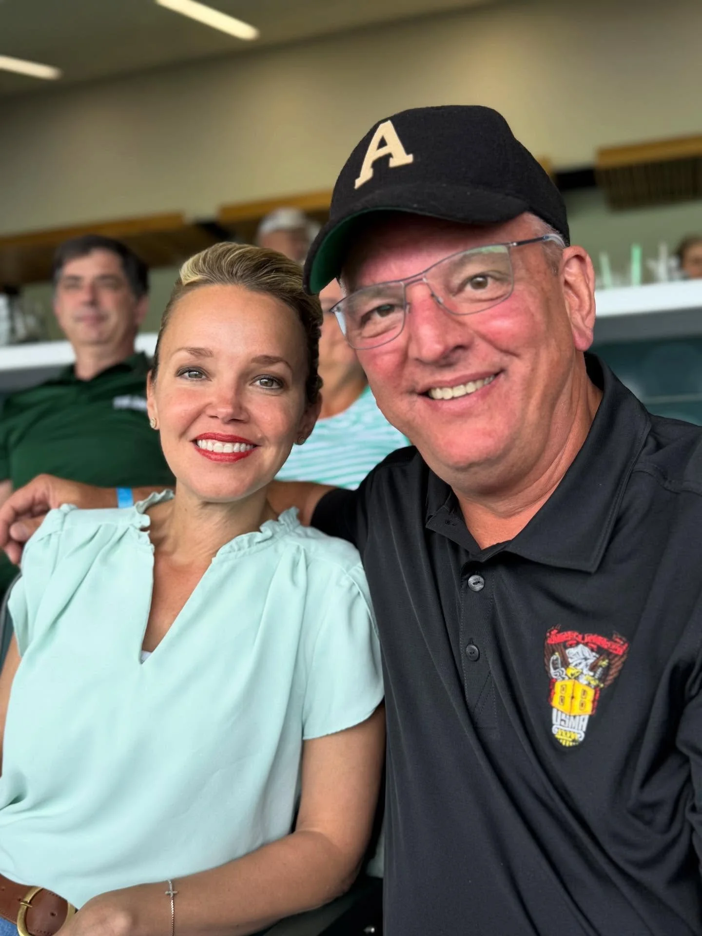 #rollwave! 🌊 Great to catch up with @johnbelforla at @greenwavefb game even though we agree to disagree on our teams!