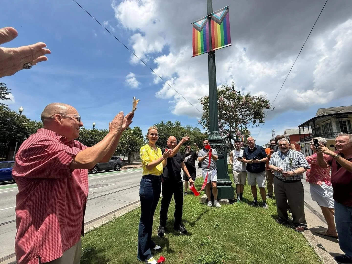 Happy Pride Month! On Saturday I was proud to help dedicate the Pride flags along Rampart&rsquo;s neutral ground. A tradition that Larry Bagneris began 25 years ago when he was the ED for the City&rsquo;s Human Rights Commission. Thank you to all of 