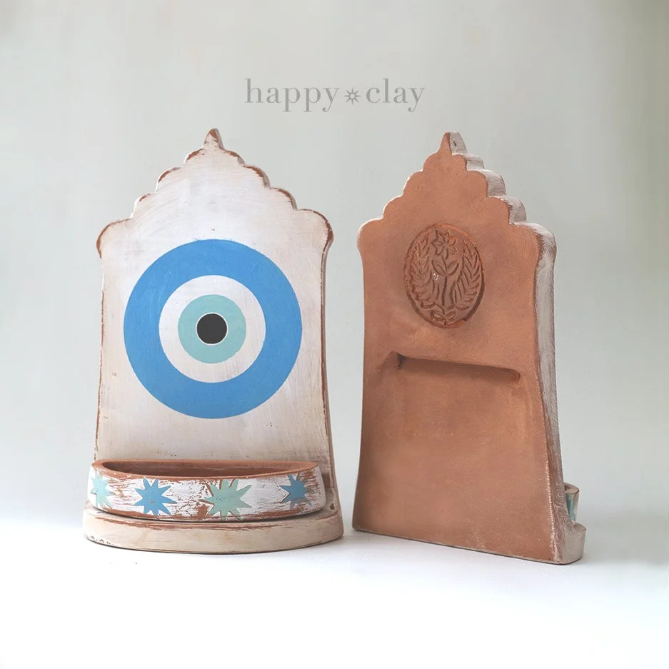 Evil eye protection sage holder