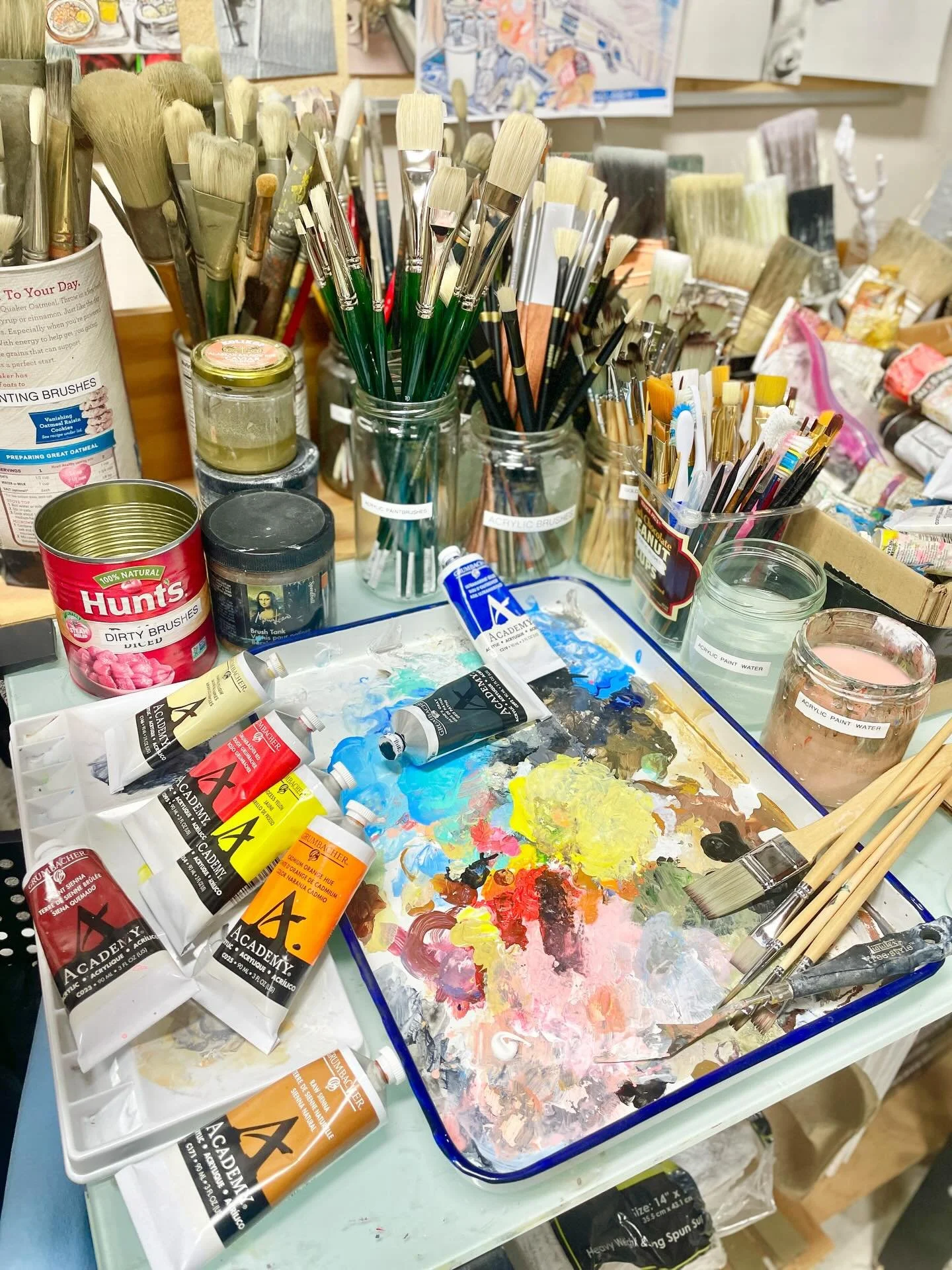 Back at in again, started on another &ldquo;Catharsis&rdquo; painting. My sleep has been a mess, so I woke up at 12am, and worked through daylight savings time, a now I feel like I time traveled. 35 years and I&rsquo;m still not used to it. 

I worki