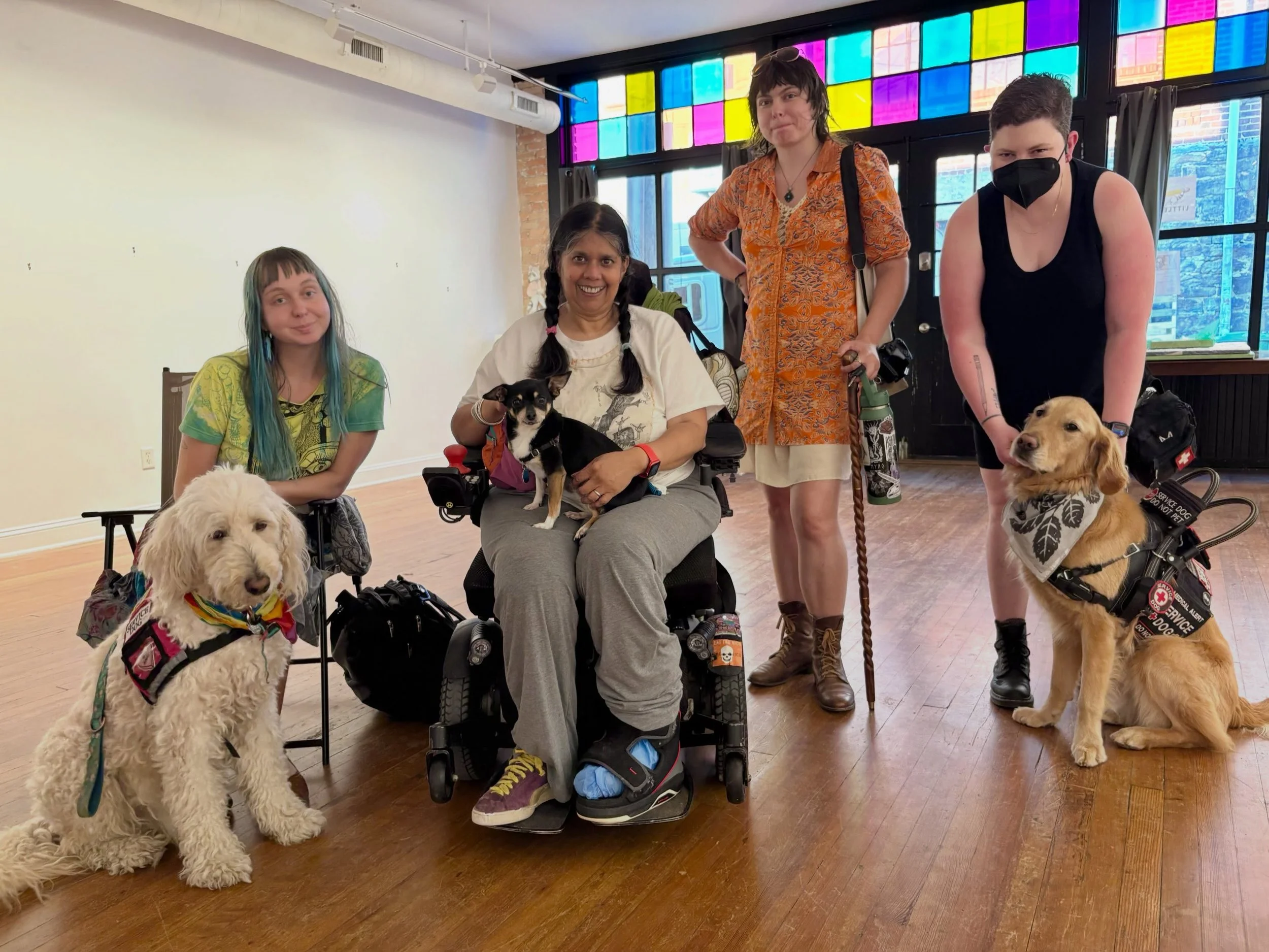 Enjoyed a wonderful closing of &ldquo;Cripping Art,&rdquo; our exhibition of four disabled artists Frances Bukovsky (@frances_bukovsky), Sky Dai (@sky_star_studio_), Priya Ray (@diyabled ), and myself, at the Little Animals Space (@littleanimalsspace