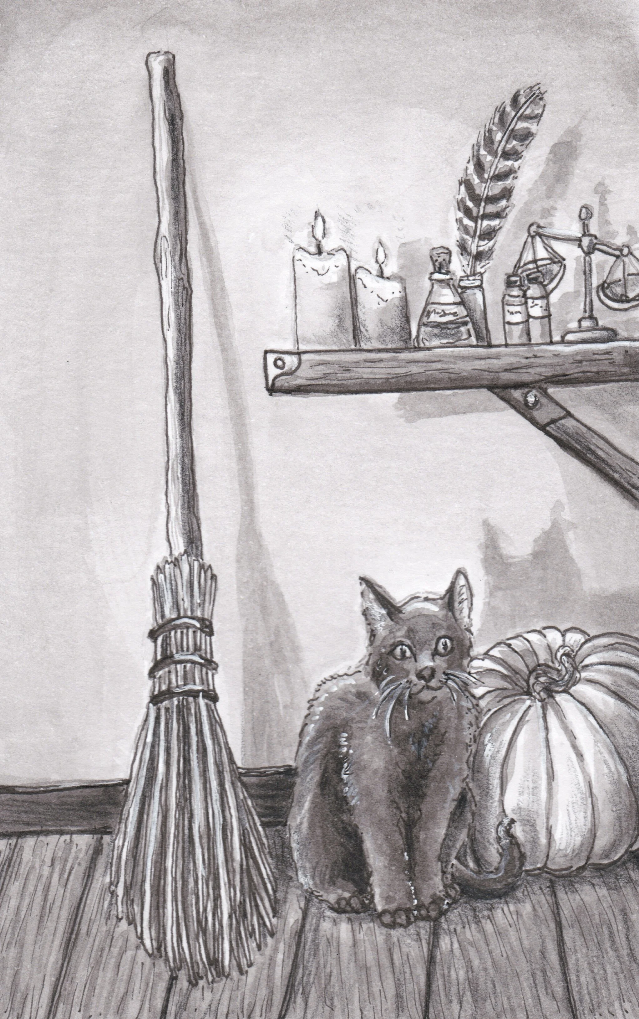 InktoberDay10_BlackCatAndABroom.jpg