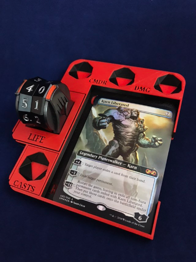Commander Tray - Standard Sleeved - Life Spinner Style