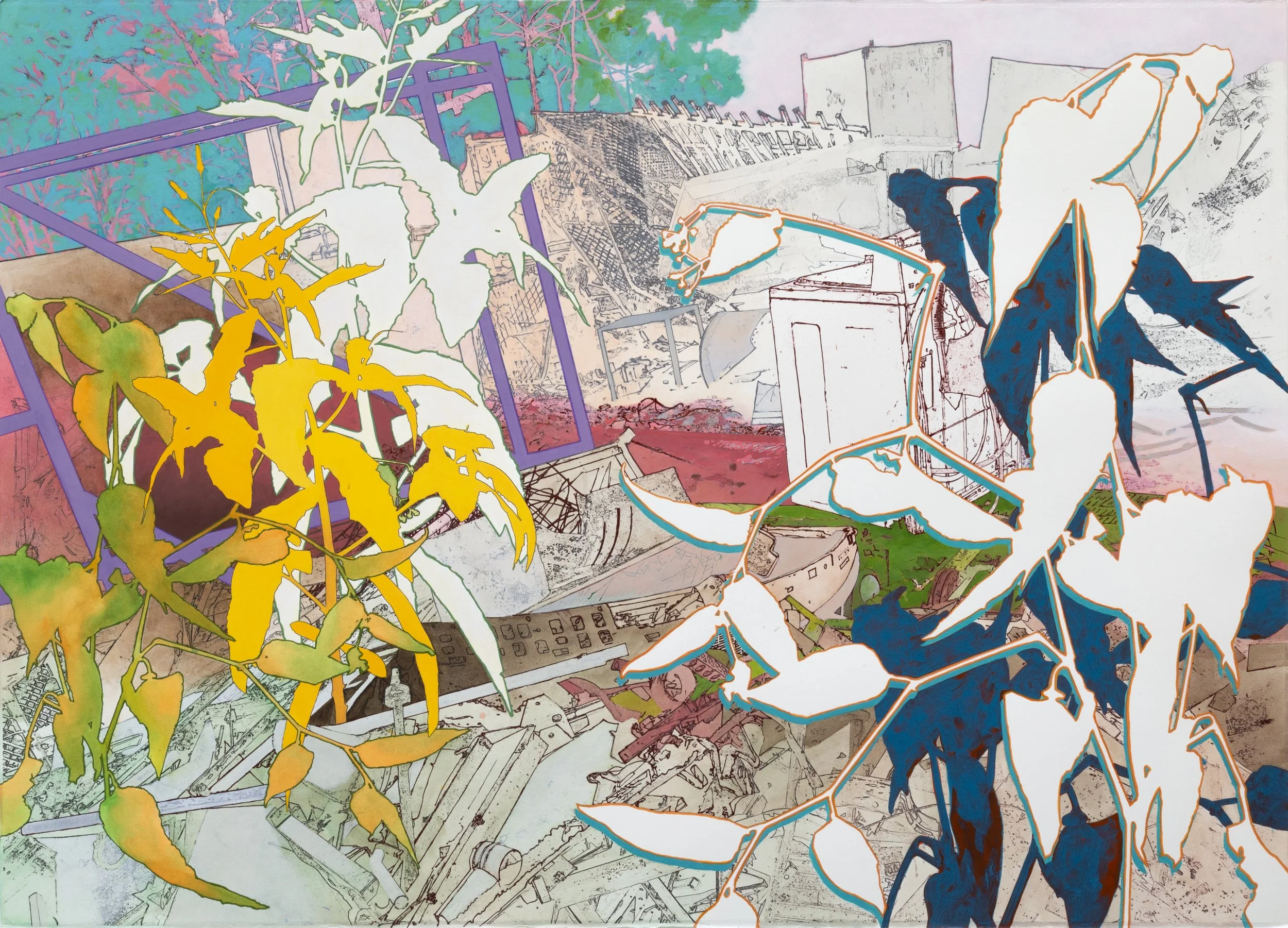 Salvage 2604, mixed media on paper, 29 ⅝" x 41 ¼", 2026