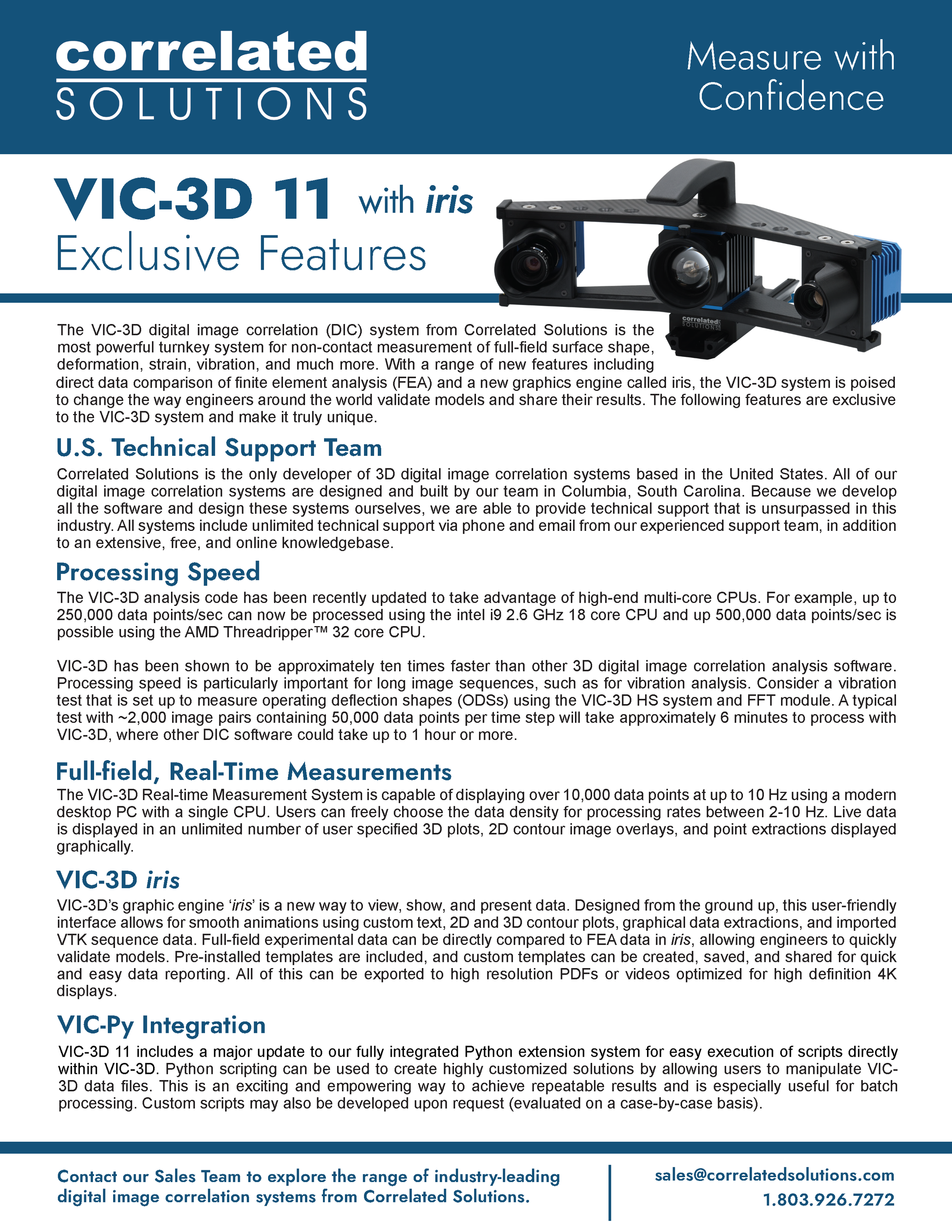 VIC-3D 11 Exclusive Features