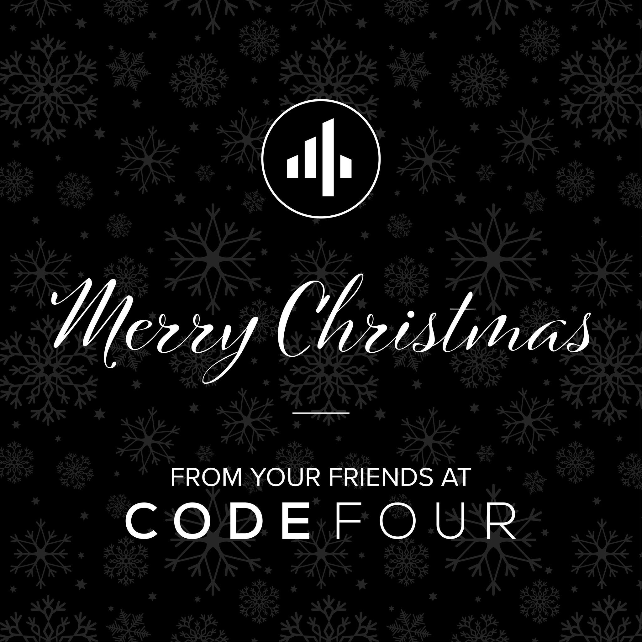 Have yourself a #CodeFour Christmas! Happy holidays! 🎄✨ #Christmas #HappyHolidays #HolidayCheer