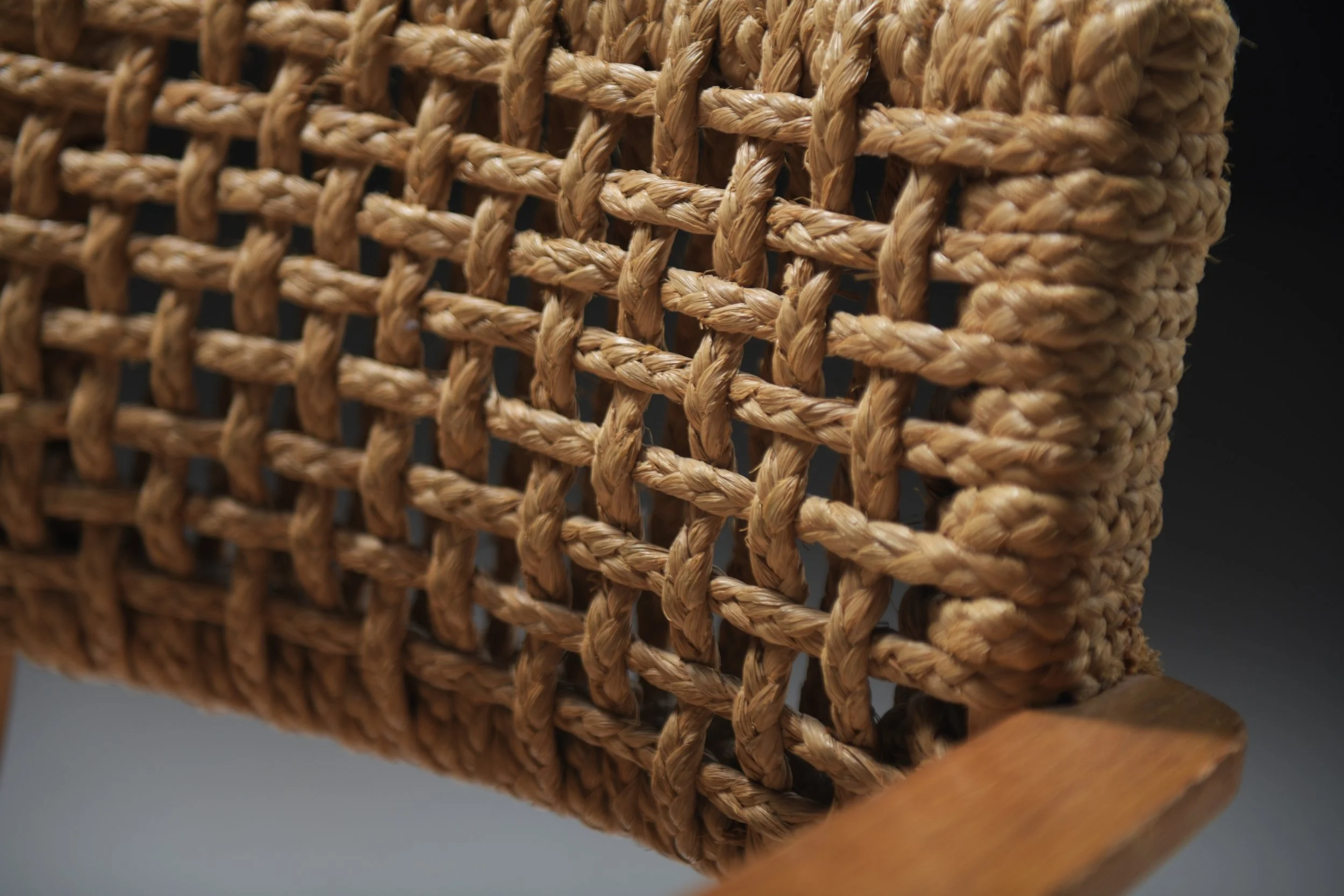 7 Adrien Audoux & Frida Minet Vibo Marseille armchair Stained Beech Frame Handwoven Abaca Hemp aera lab aeralab 1stdibs vintage design furniture .jpg